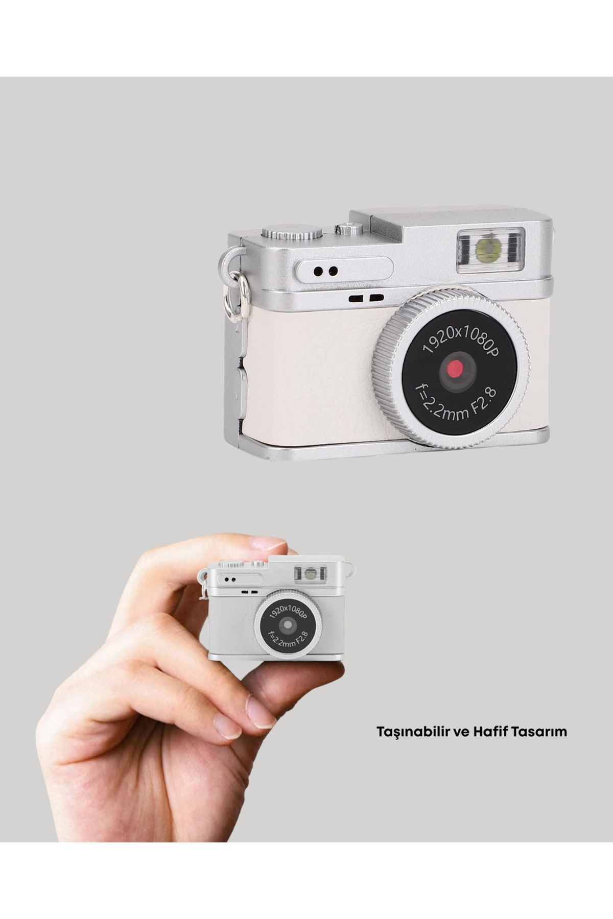 Taşınabilir Cep Boy Dijital Kamera LED Işıklı 1080P Video Çekim