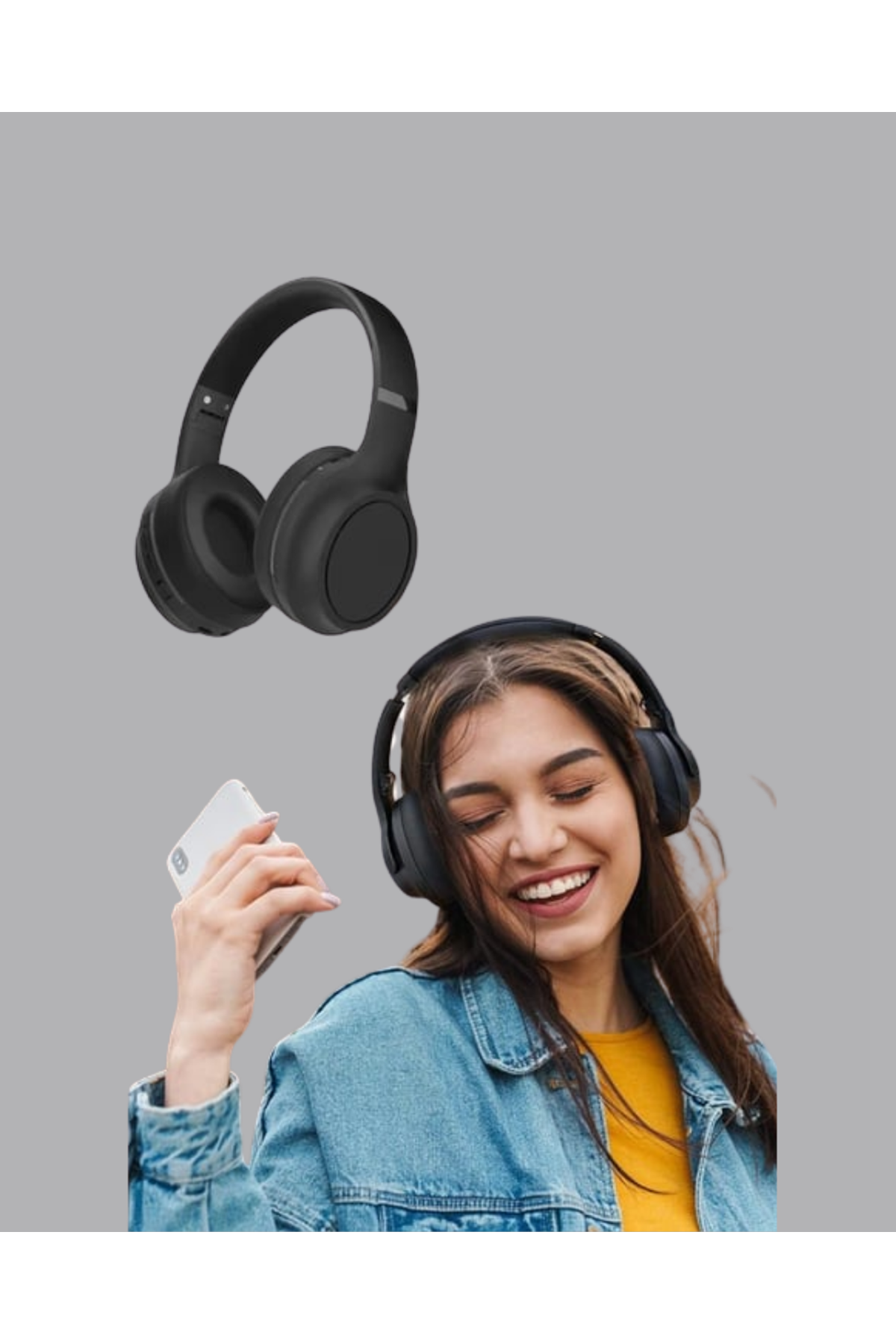 Kablosuz Bluetooth Kulaklık 5.0 18 Saat Kullanım Dinamik Sürücü Siyah