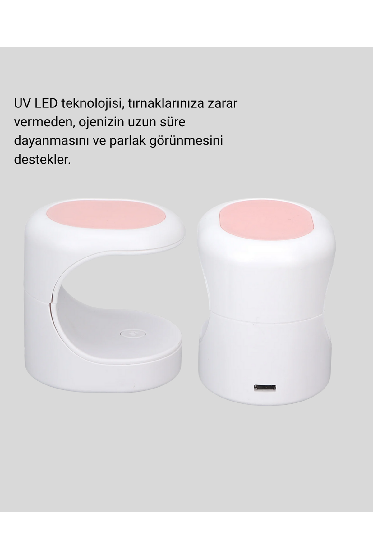 LED Mini Oje Kurutucu Taşınabilir Hızlı Kuruma Cihazı 3 LED Işıklı