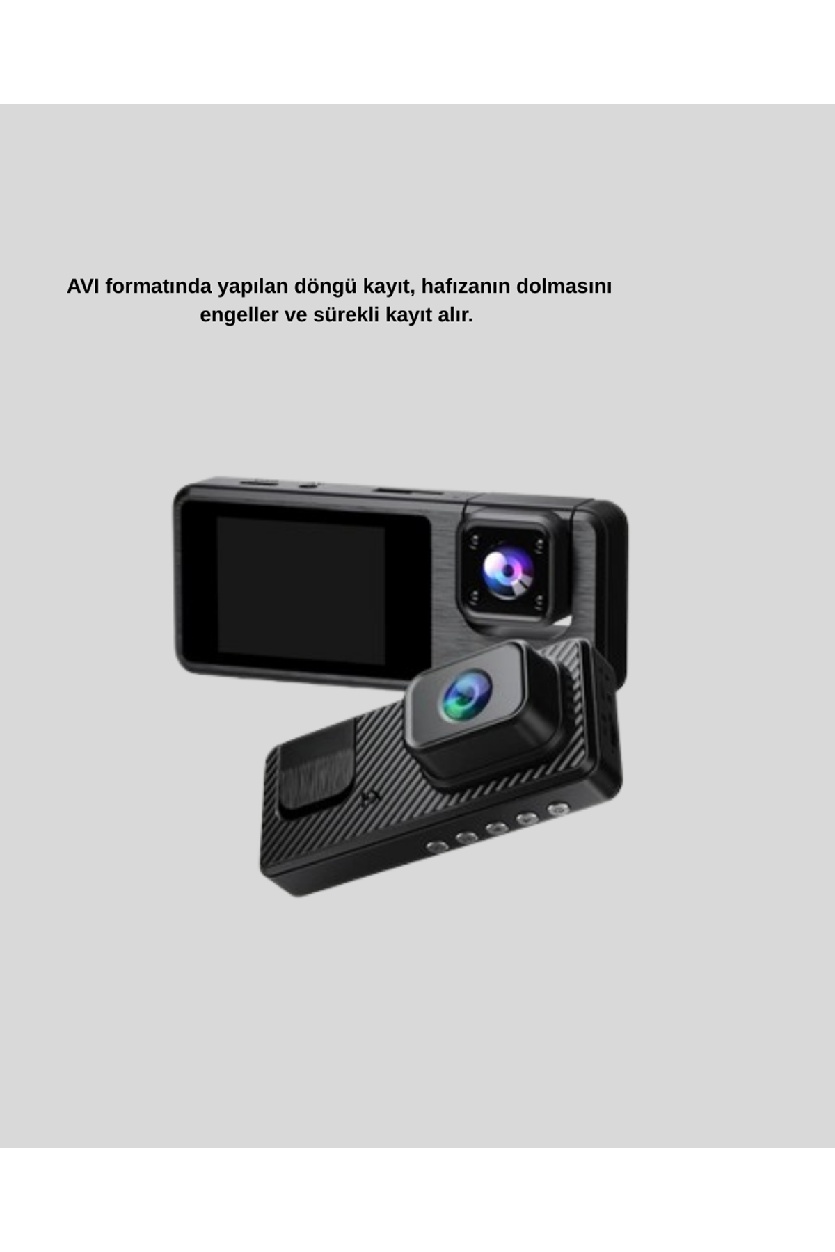 Full HD 3'lü Araç Kamerası Geri Görüş Destekli Park Modlu 1080P DVR