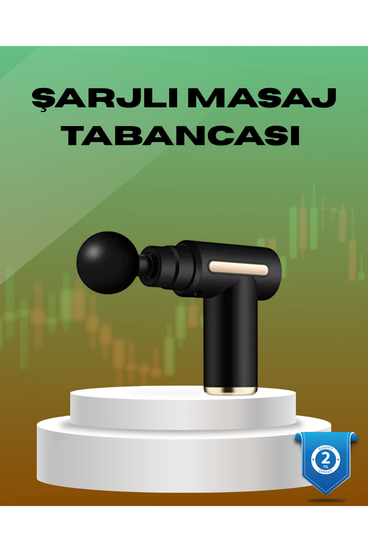 6 Kademeli Kas Masaj Tabancası 4 Başlıklı Güçlü Sessiz Sporcu Masaj Cihazı Şarjlı