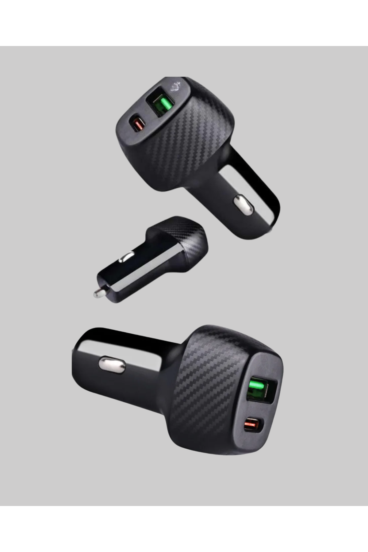 PD Destekli 38W Araç Şarj Başlığı Type-C + USB Çift Çıkış Hızlı Şarj
