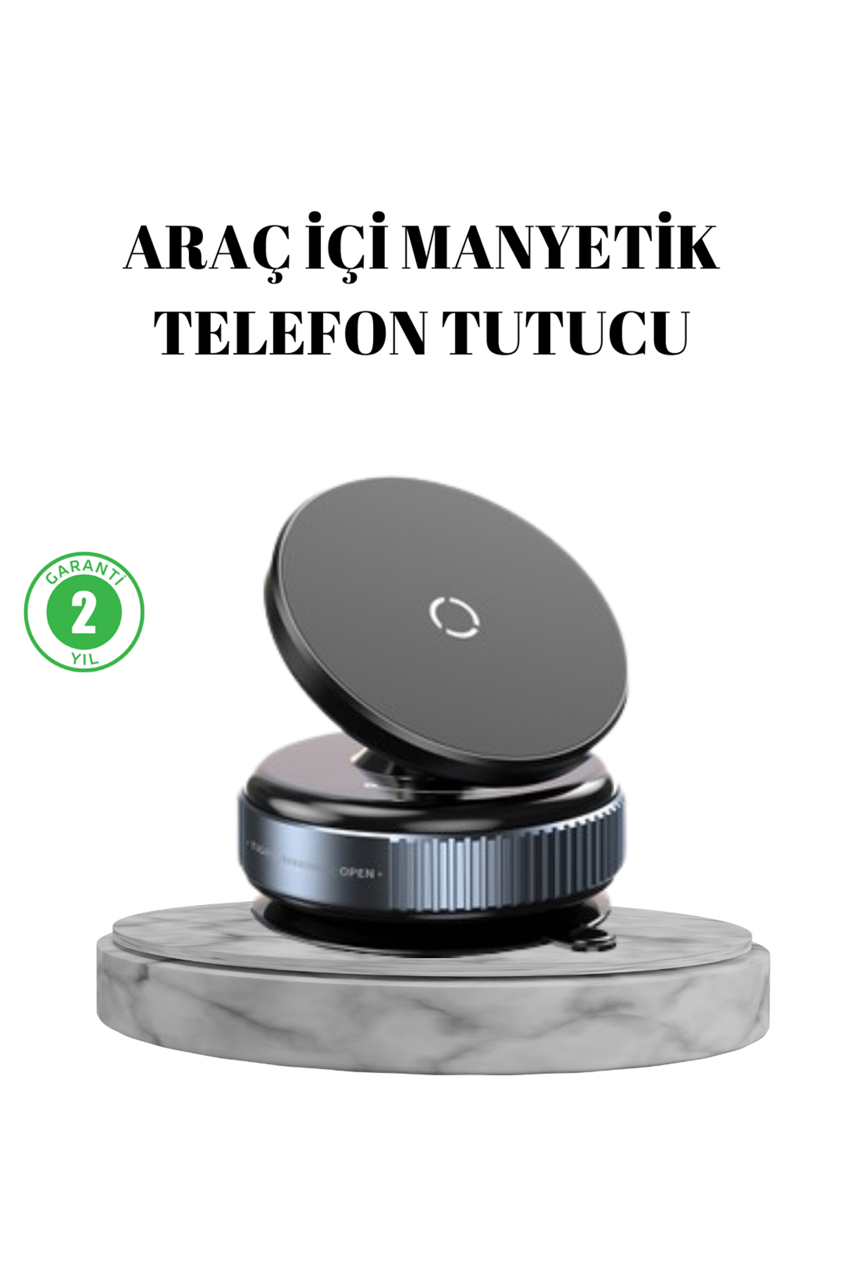 Vakumlu Vantuzlu Mıknatıslı Telefon Tutucu 360 Derece Döner