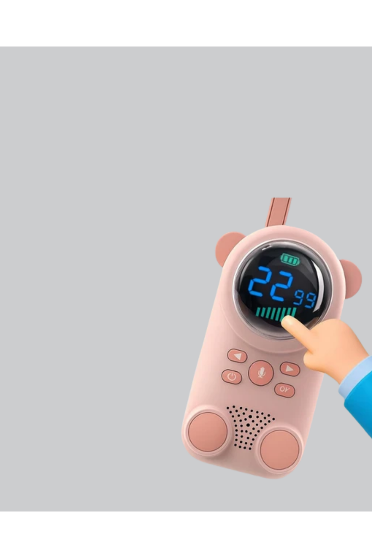 Bebek Telsizi LCD Ekran VOX İki Yönlü İletişim USB Şarj Hafif