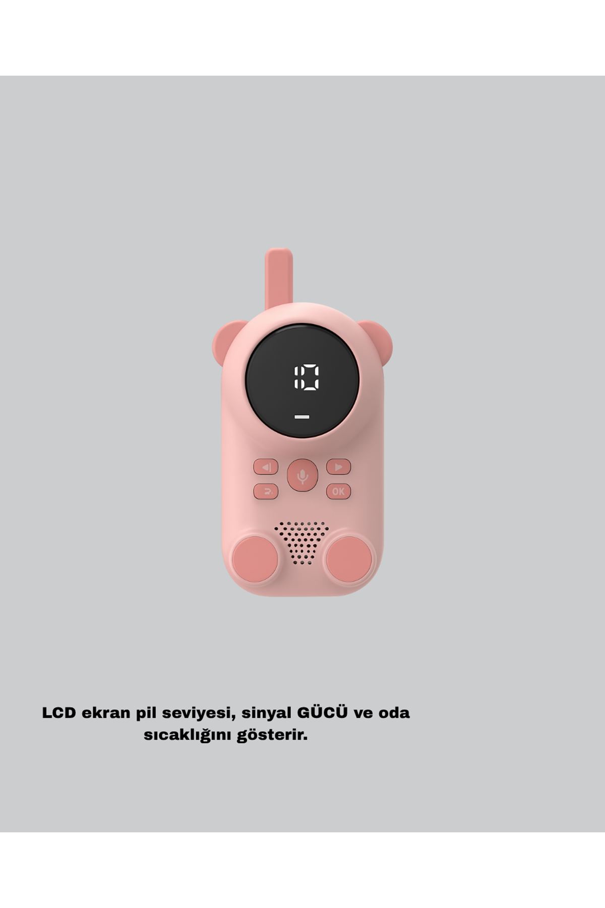Bebek Telsizi LCD Ekran VOX İki Yönlü İletişim USB Şarj Hafif