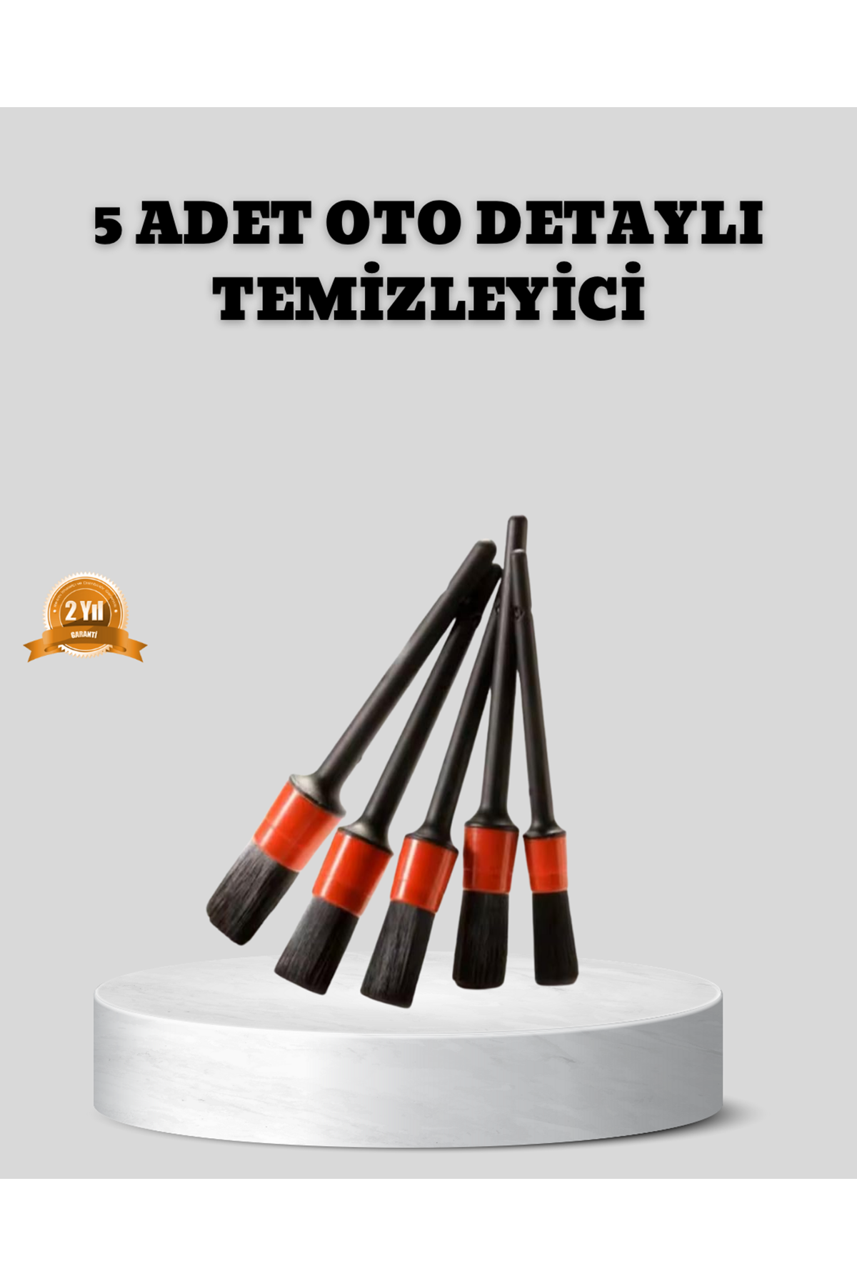Araç Detay Temizlik Fırçası 5’li Set Çizmeyen Kıl Çok Yönlü Kullanım