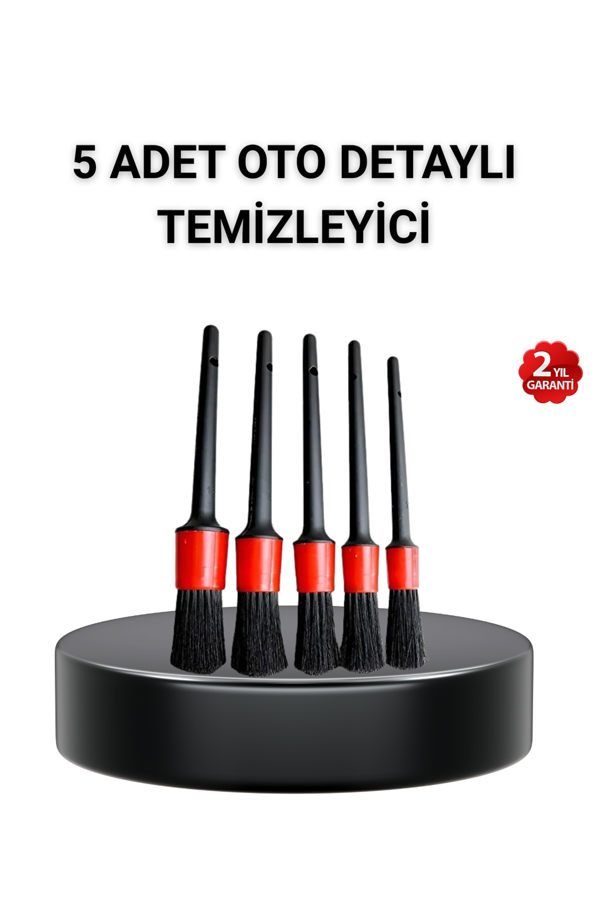 5’li Detay Temizlik Fırçası Seti Araç İç Dış Jant Motor Çok Amaçlı
