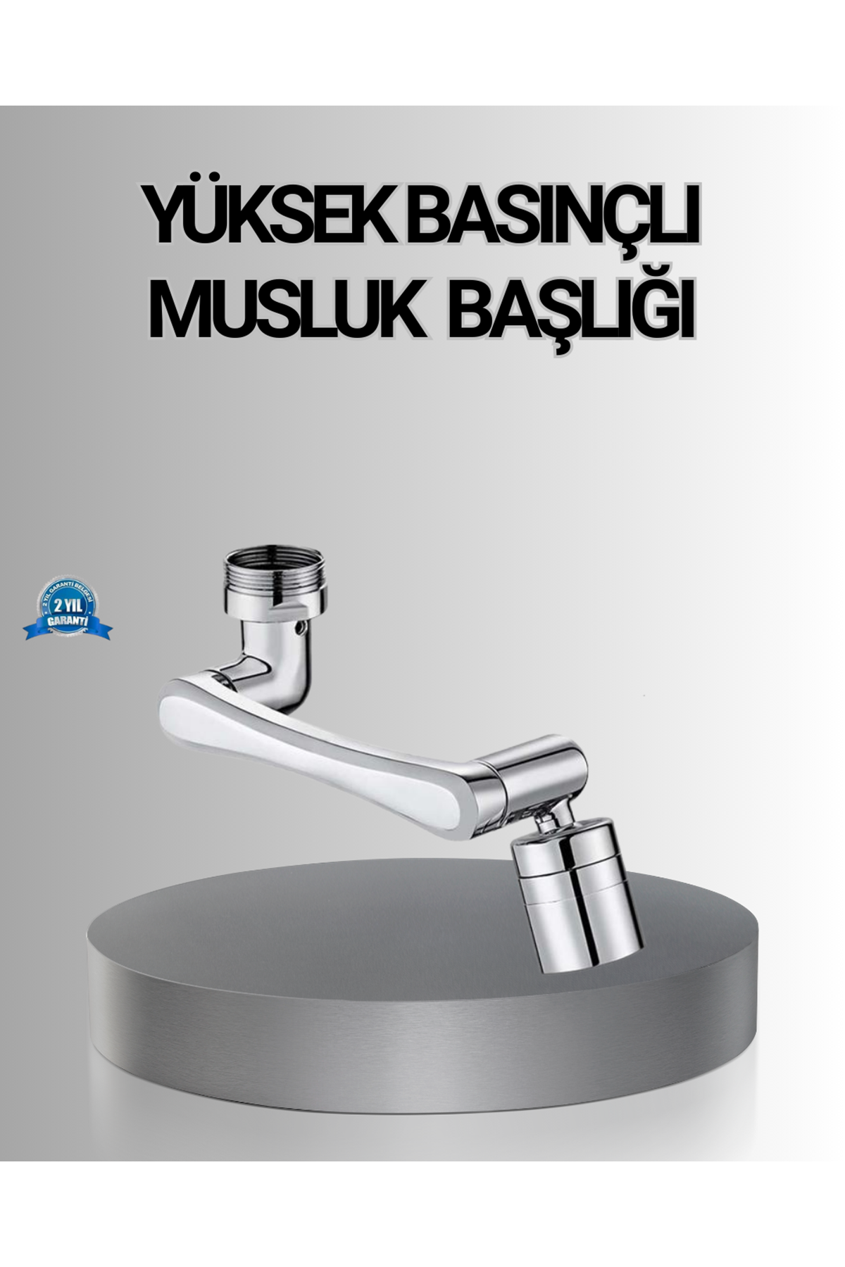 1080° Dönebilen Musluk Başlığı Robotik Kol Havalandırıcı Çok Yönlü Su Yönlendirme