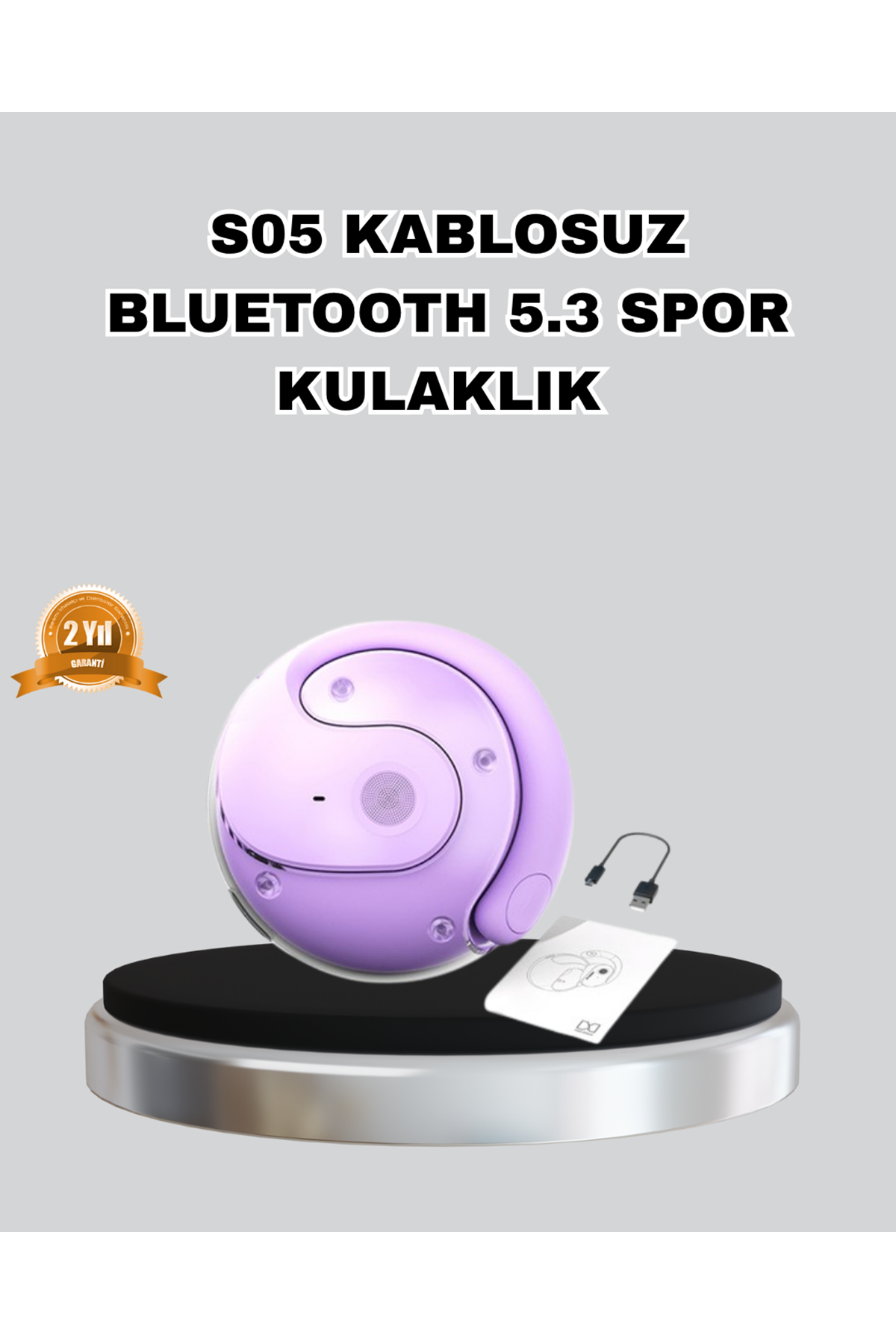 Bluetooth 5.3 S05 Kablosuz Kulaklık IPX4 Spor Uyumlu Suya Dayanıklı Stereo