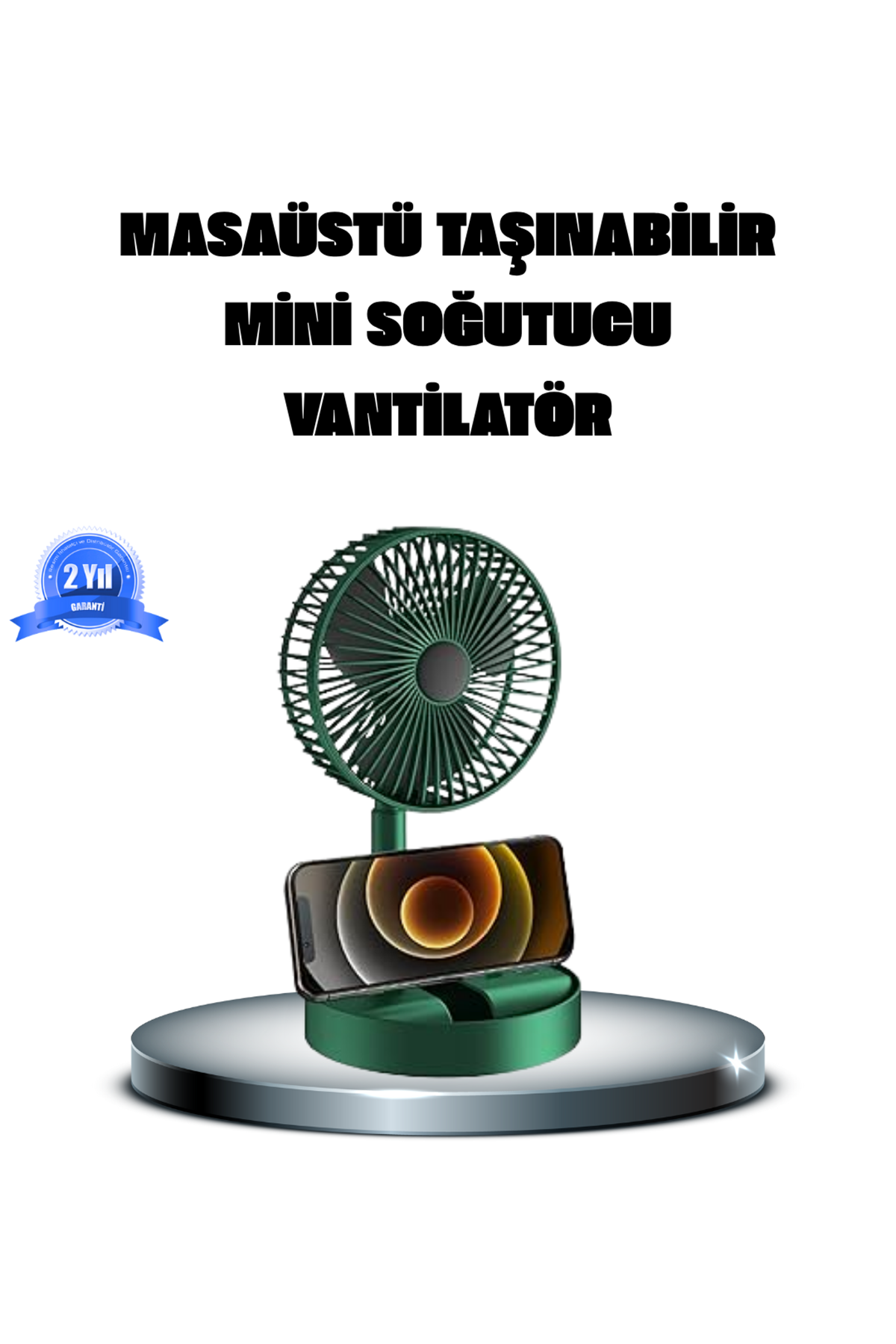Katlanabilir Şarjlı Mini Fan 3 Kademeli Hız Ayarlı Taşınabilir