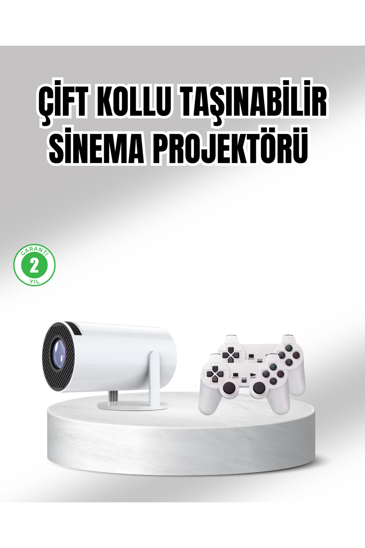 Projeksiyon Cihazı 4K Destekli Kablosuz Bağlantılı Bluetooth 5.0