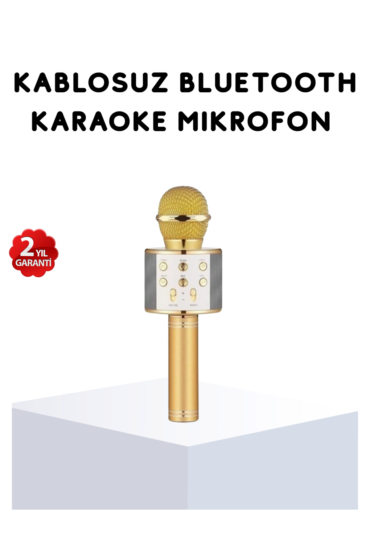 Karaoke Mikrofonu Bluetooth USB AUX Girişli Yankı Efektli