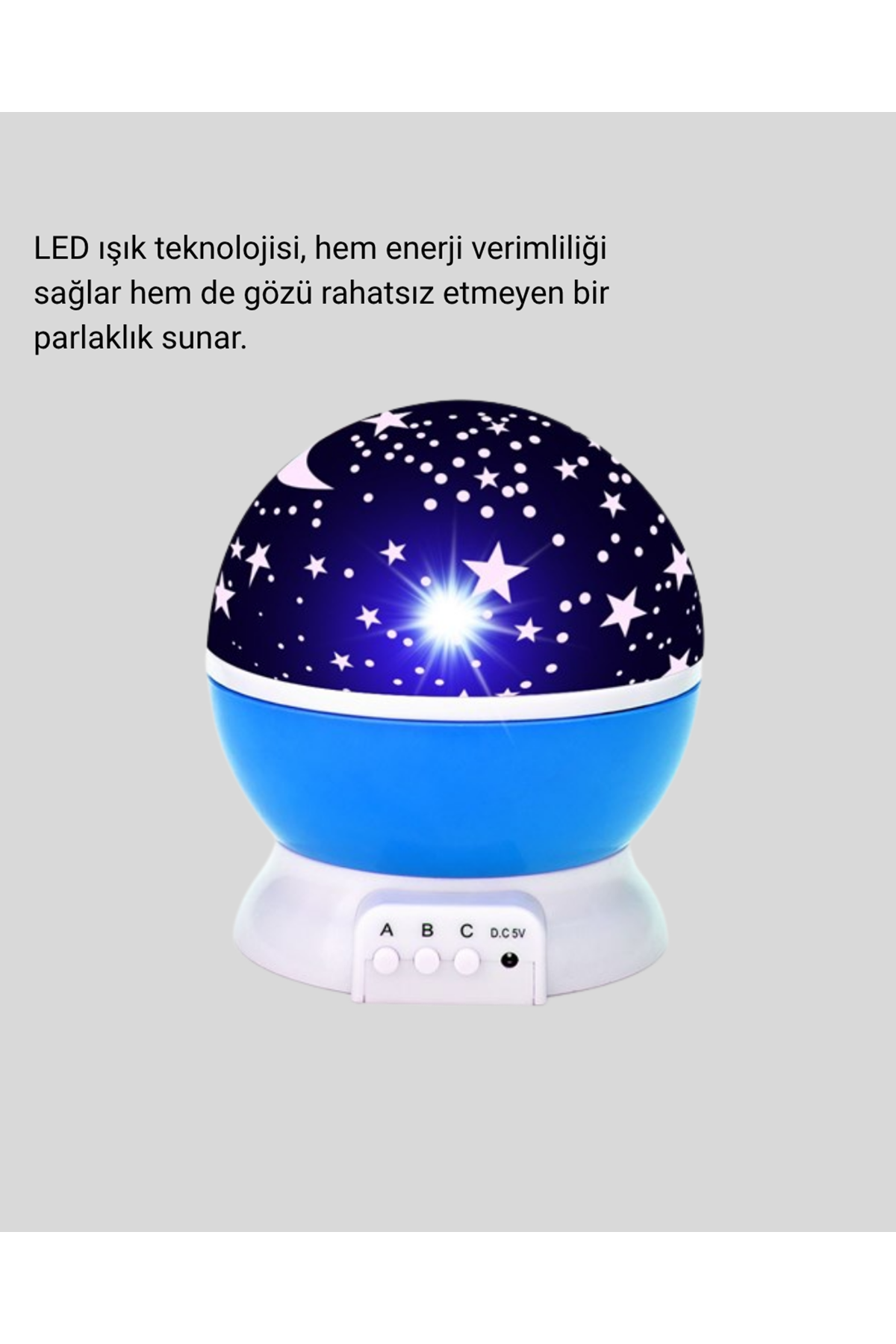 Renkli LED Gece Lambası 6 Işık Modlu Çocuk Odası Atmosfer Aydınlatma