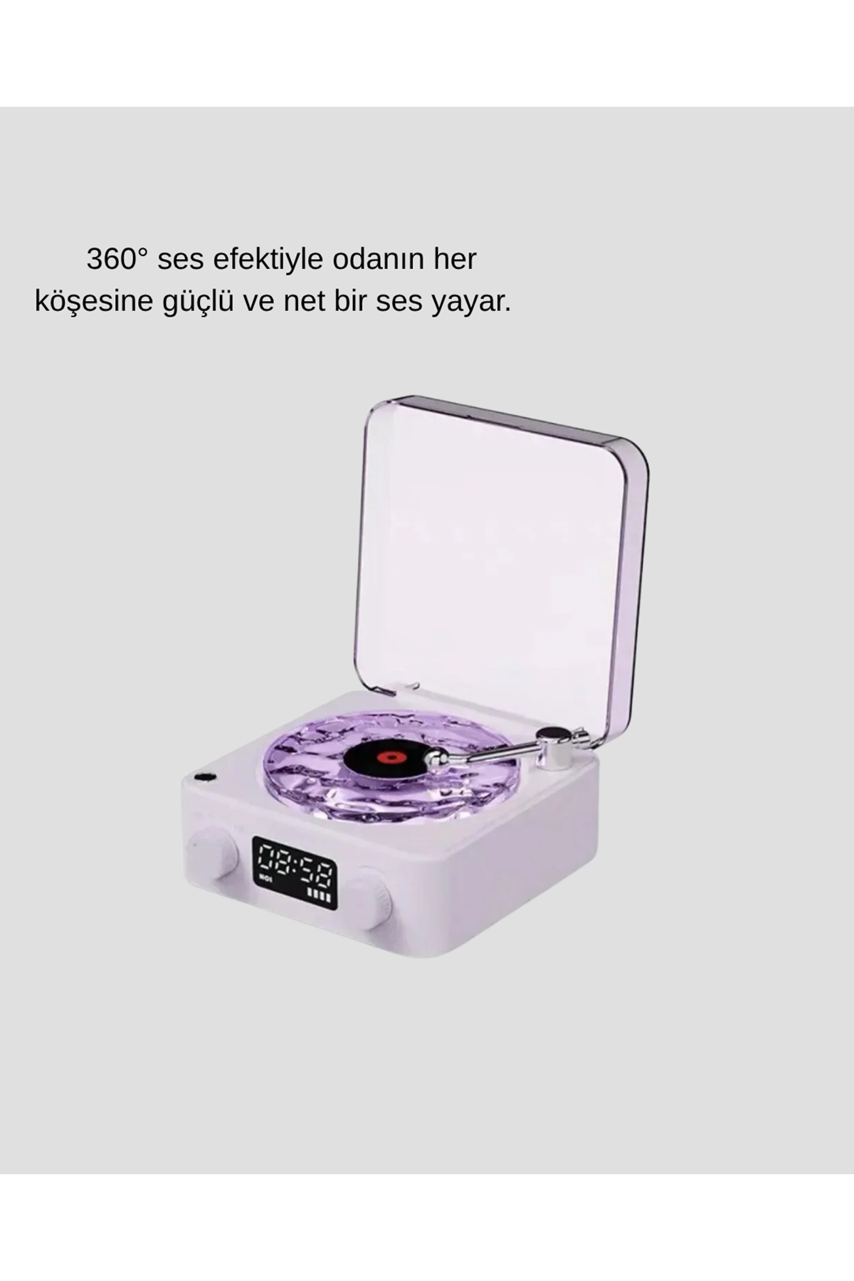 Bluetooth Retro Pikap Hoparlör 360 Derece Ses Projektörlü Gece Lambası Çok Fonksiyonlu