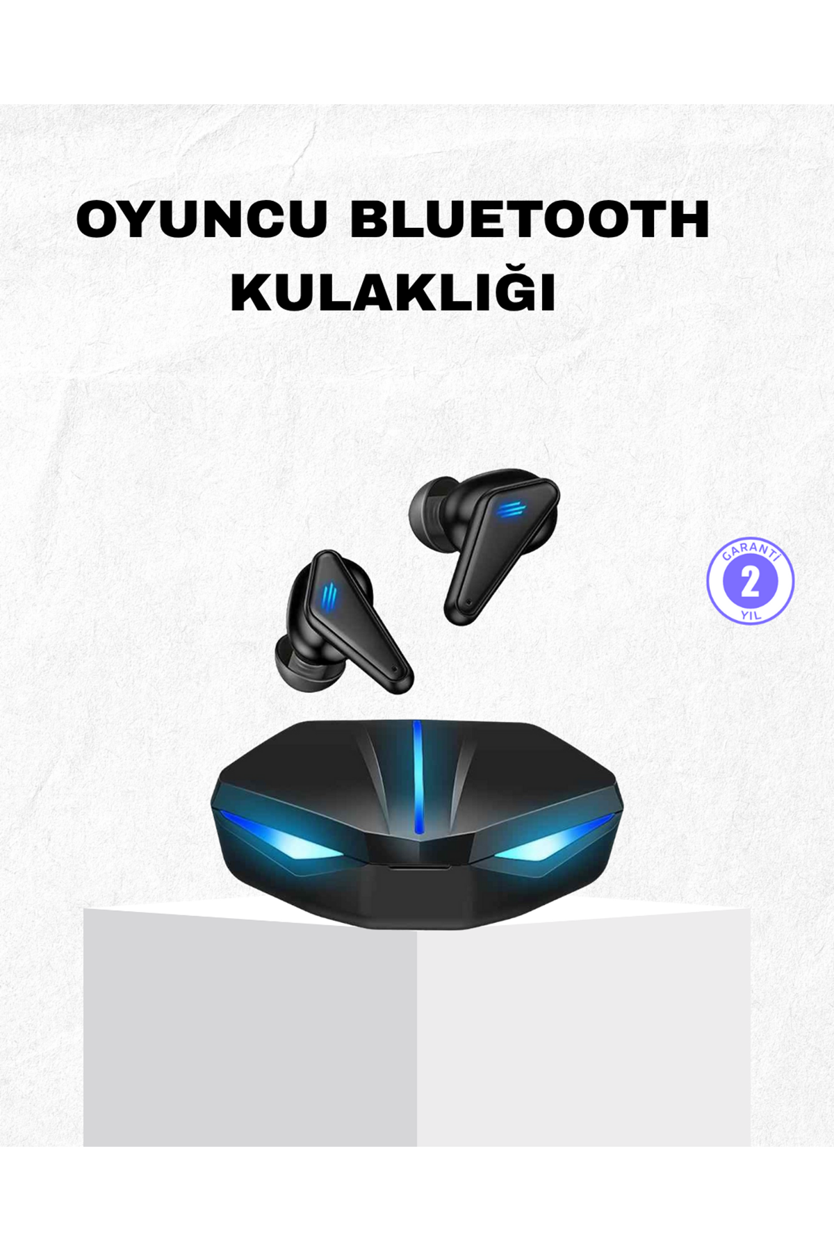 Oyuncu Bluetooth Kulaklık Tam Kablosuz Stereo LED Işıklı