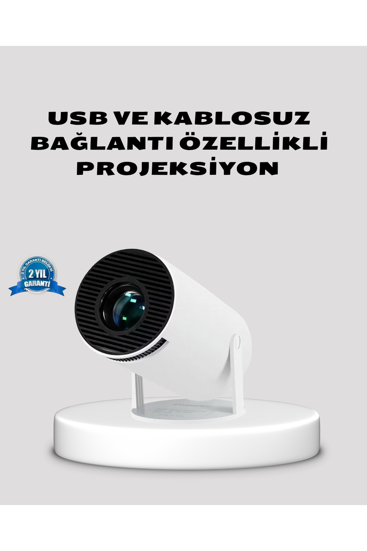 HDMI USB Bağlantılı 4K Destekli Taşınabilir Projeksiyon Cihazı