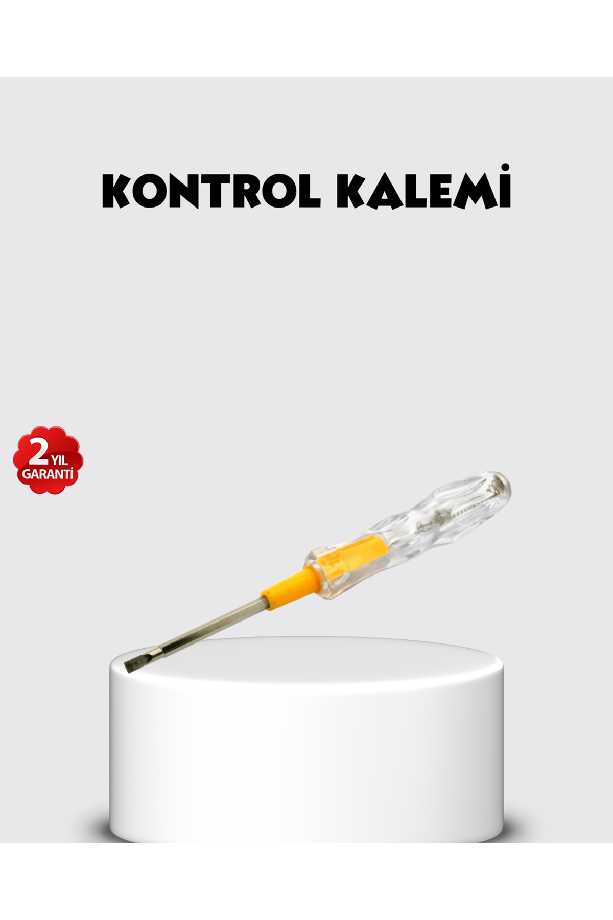 Neon Lambalı Elektrik Kontrol Kalemi Nikel Kaplama 110-220V