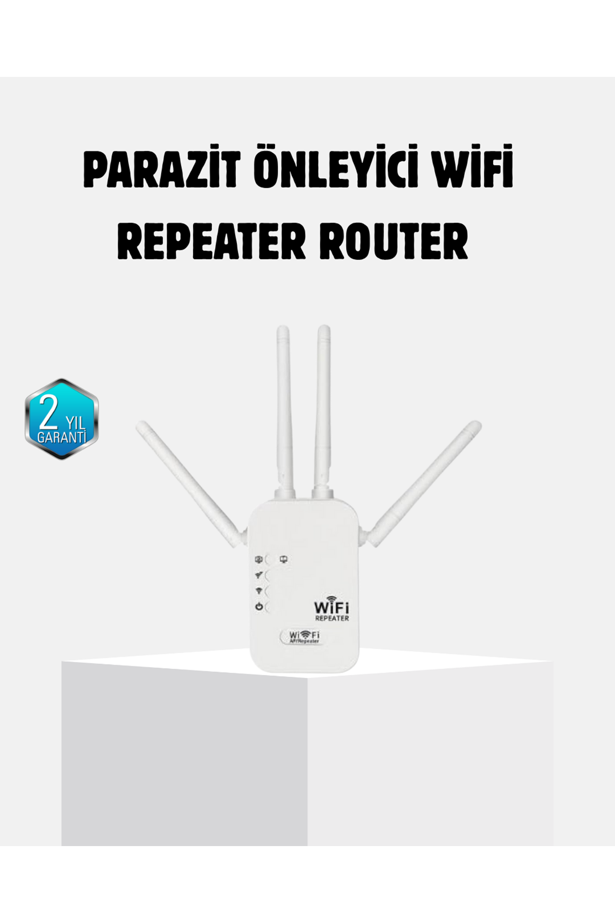 Antenli WiFi Repeater 300m2 Kapsama Alanı WPA3 Güvenlikli