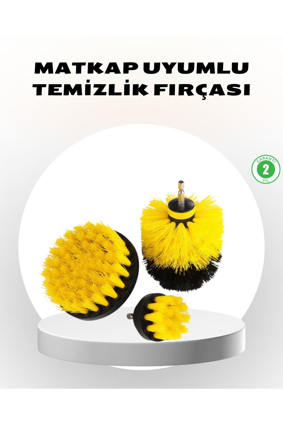 3’lü Matkap Ucu Fırça Seti – Derinlemesine Temizlik, Tüm Yüzeylerle Uyumlu