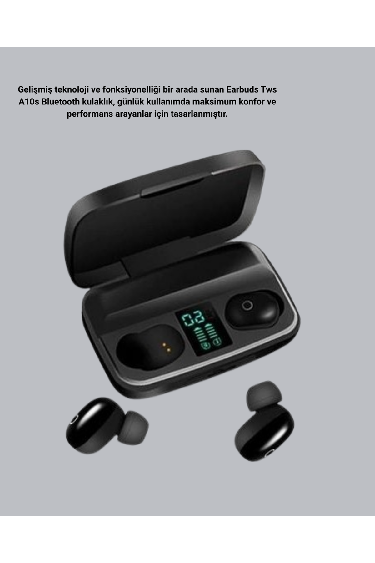 TWS Bluetooth Kulaklık 1800mAh Şarj Kutulu Dijital Ekranlı