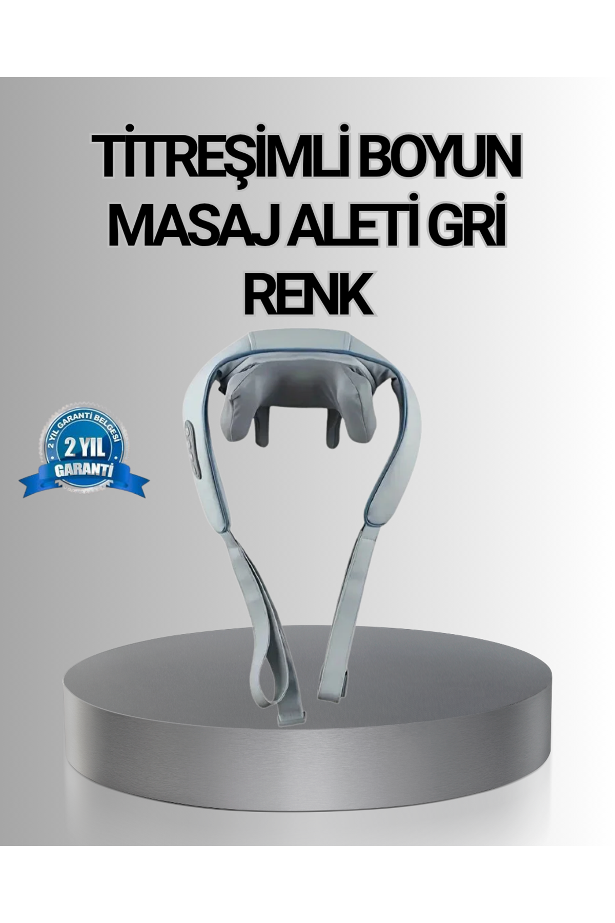 Titreşimli Boyun Masaj Cihazı Isı Terapili Şarjlı VNB-01 Ergonomik U Tasarım