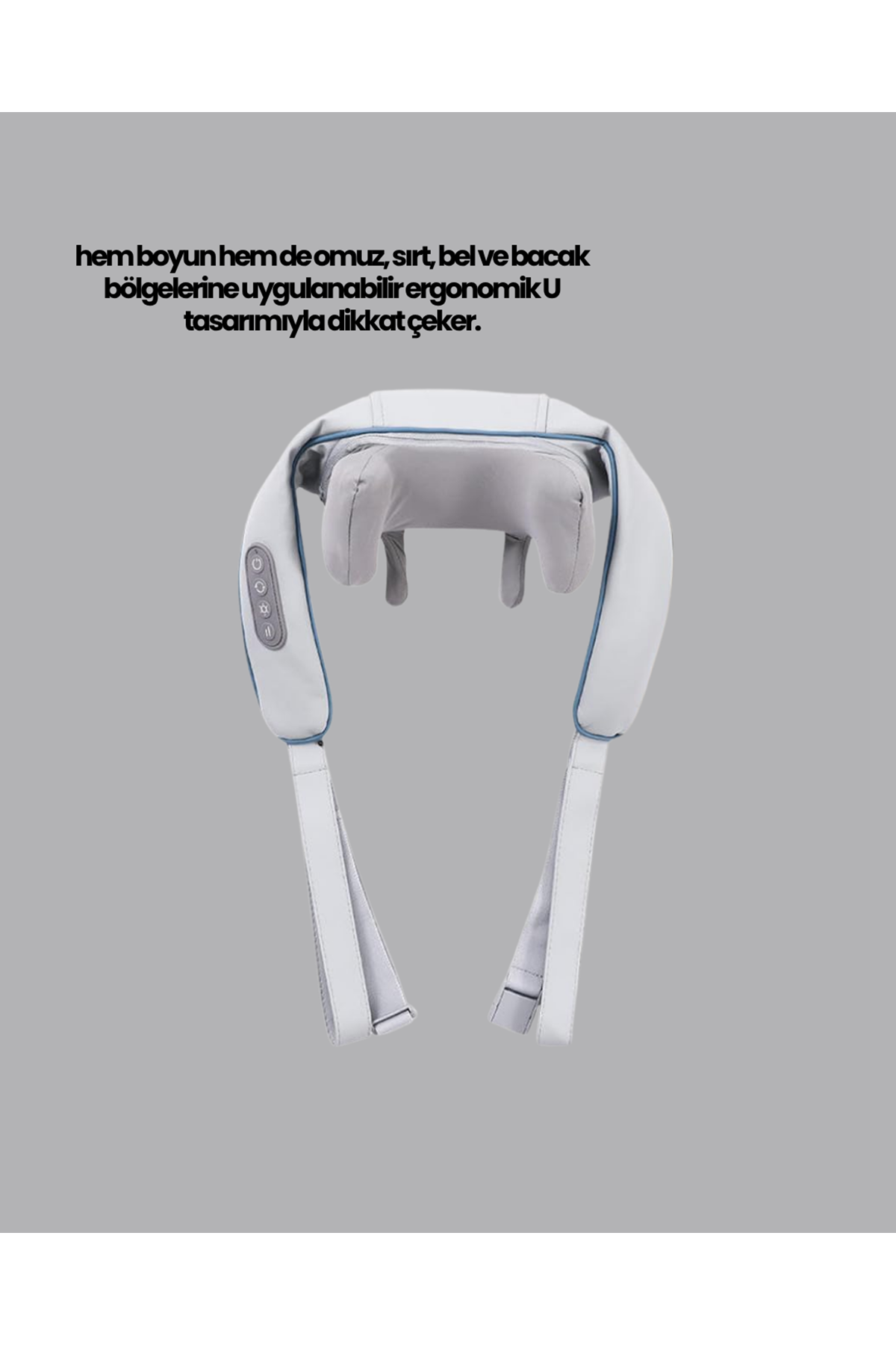 Titreşimli Boyun Masaj Cihazı Isı Terapili Şarjlı VNB-01 Ergonomik U Tasarım