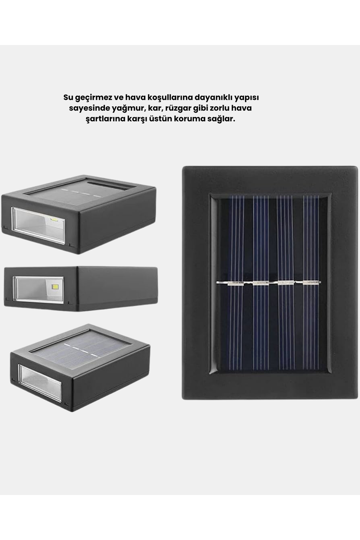 Solar Dış Mekan Aplik Su Geçirmez Dayanıklı LED Aydınlatmalı