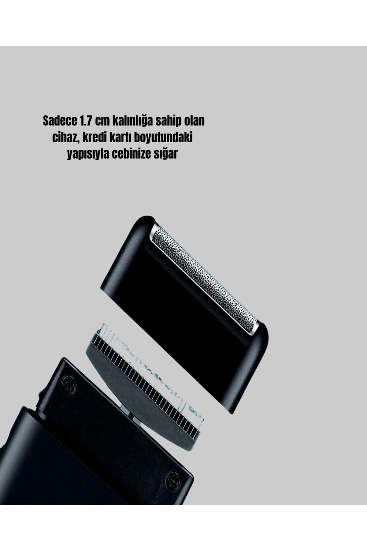 Taşınabilir Elektrikli Tıraş Makinesi USB Şarjlı 5W Motor ve 0.3 mm Hassas Kesim