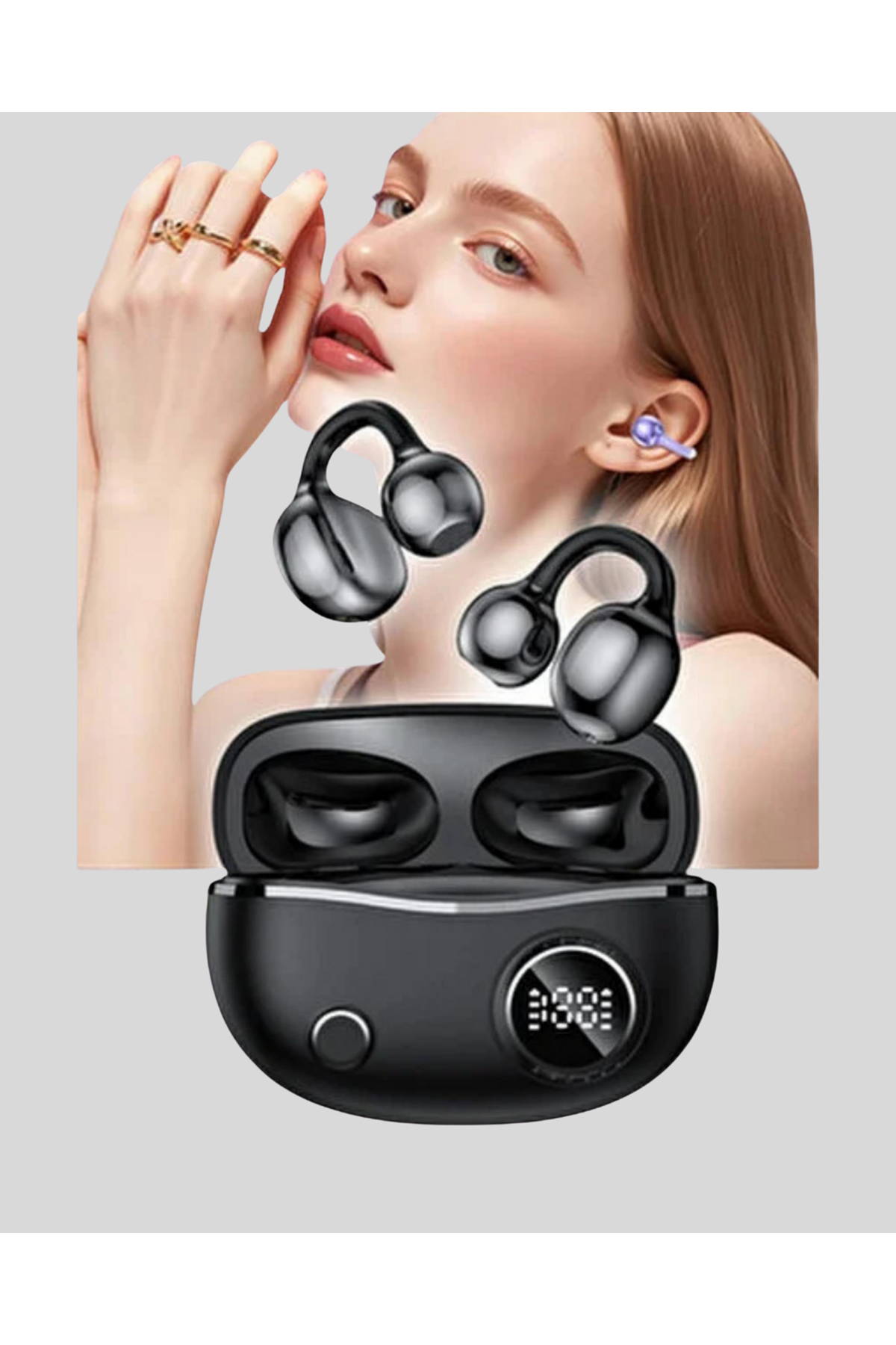 Açık Kulak Kablosuz Bluetooth Kulaklık – Konforlu Tasarım ve Uzun Süreli Kullanım