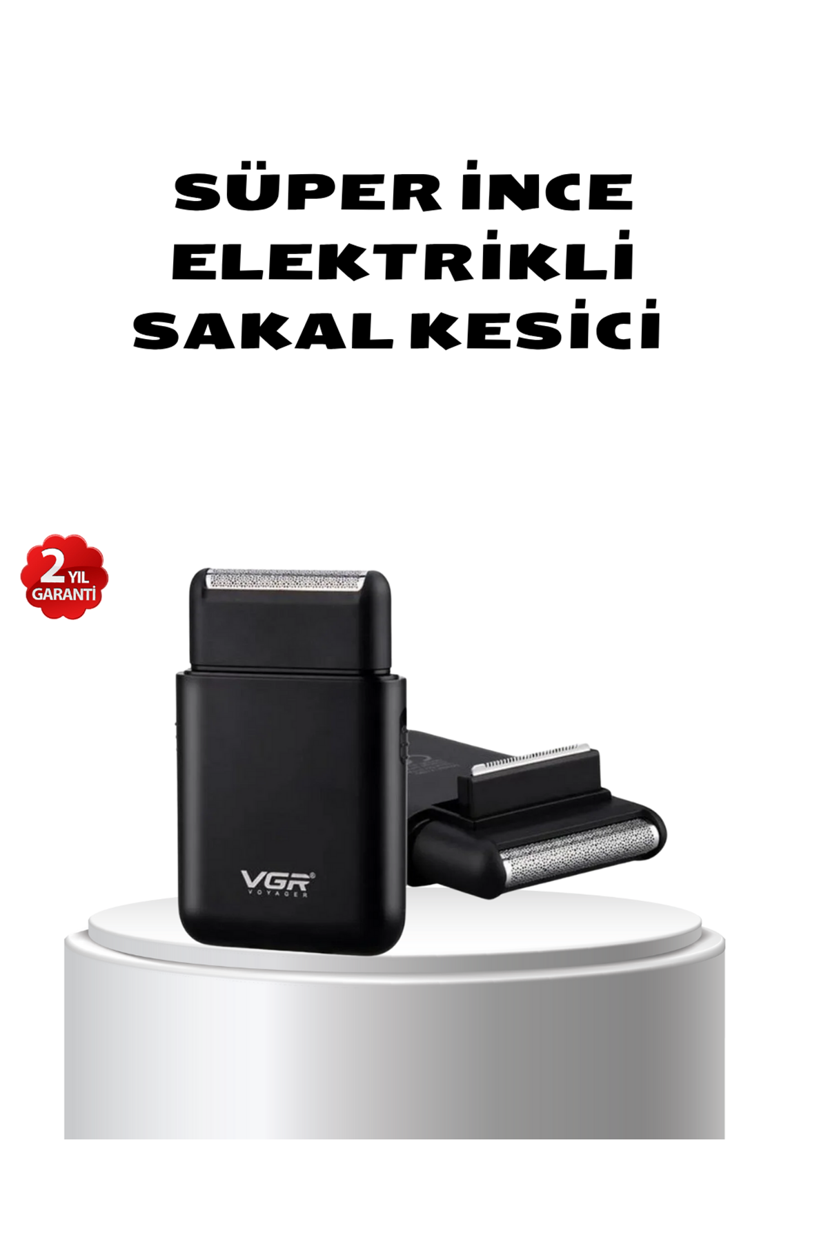 Elektrikli Tıraş Makinesi Çift Başlıklı Ultra İnce Tasarım