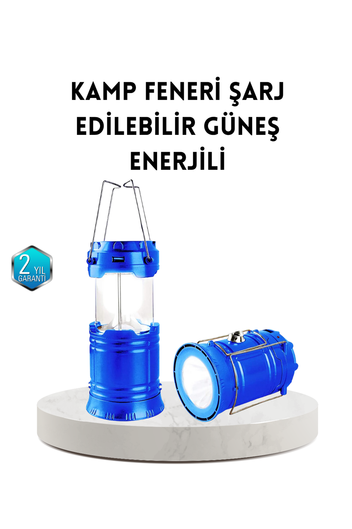 Güneş Enerjisiyle Çalışan Kamp Feneri Hafif Portatif Uzun Ömürlü