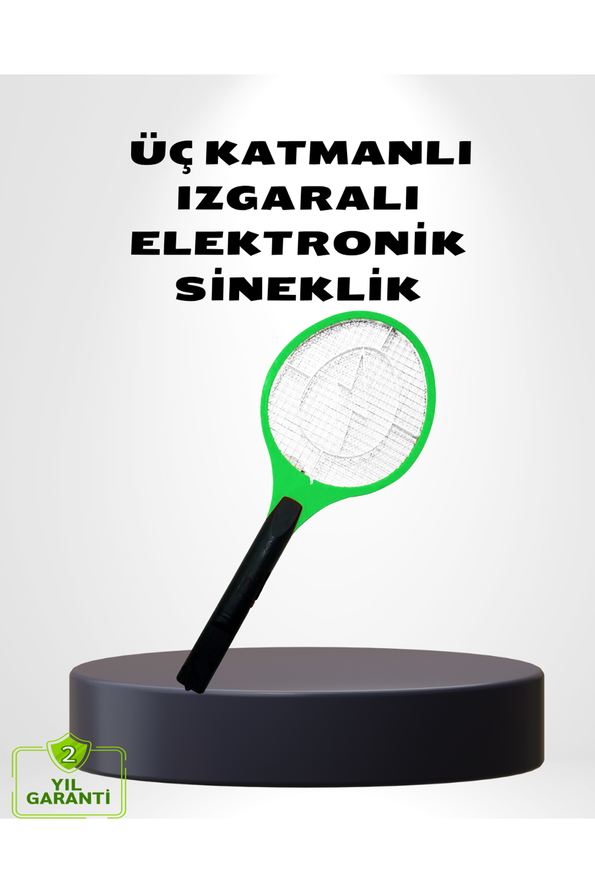 Taşınabilir Elektronik Sineklik – Üç Katmanlı Güvenli Izgara ve Kimyasız Koruma
