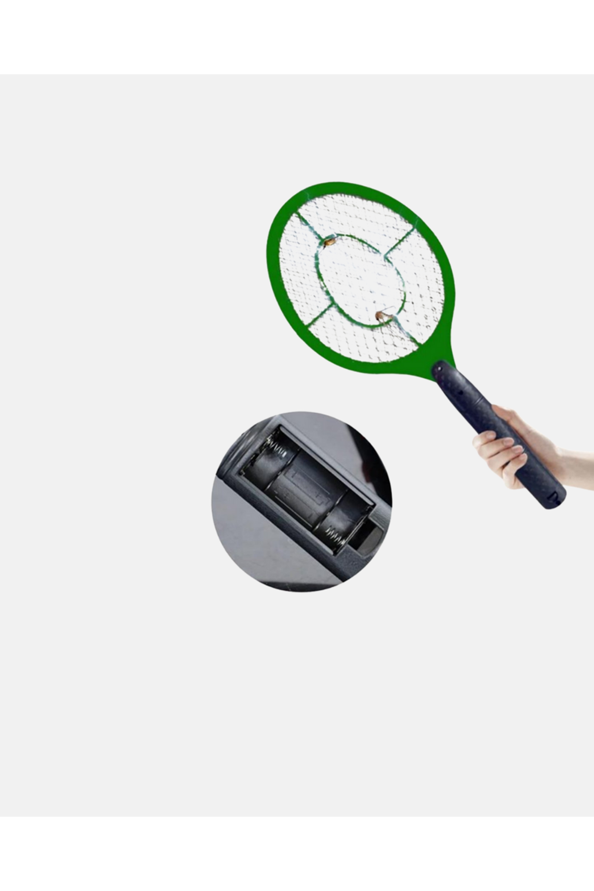 Taşınabilir Elektronik Sineklik – Üç Katmanlı Güvenli Izgara ve Kimyasız Koruma
