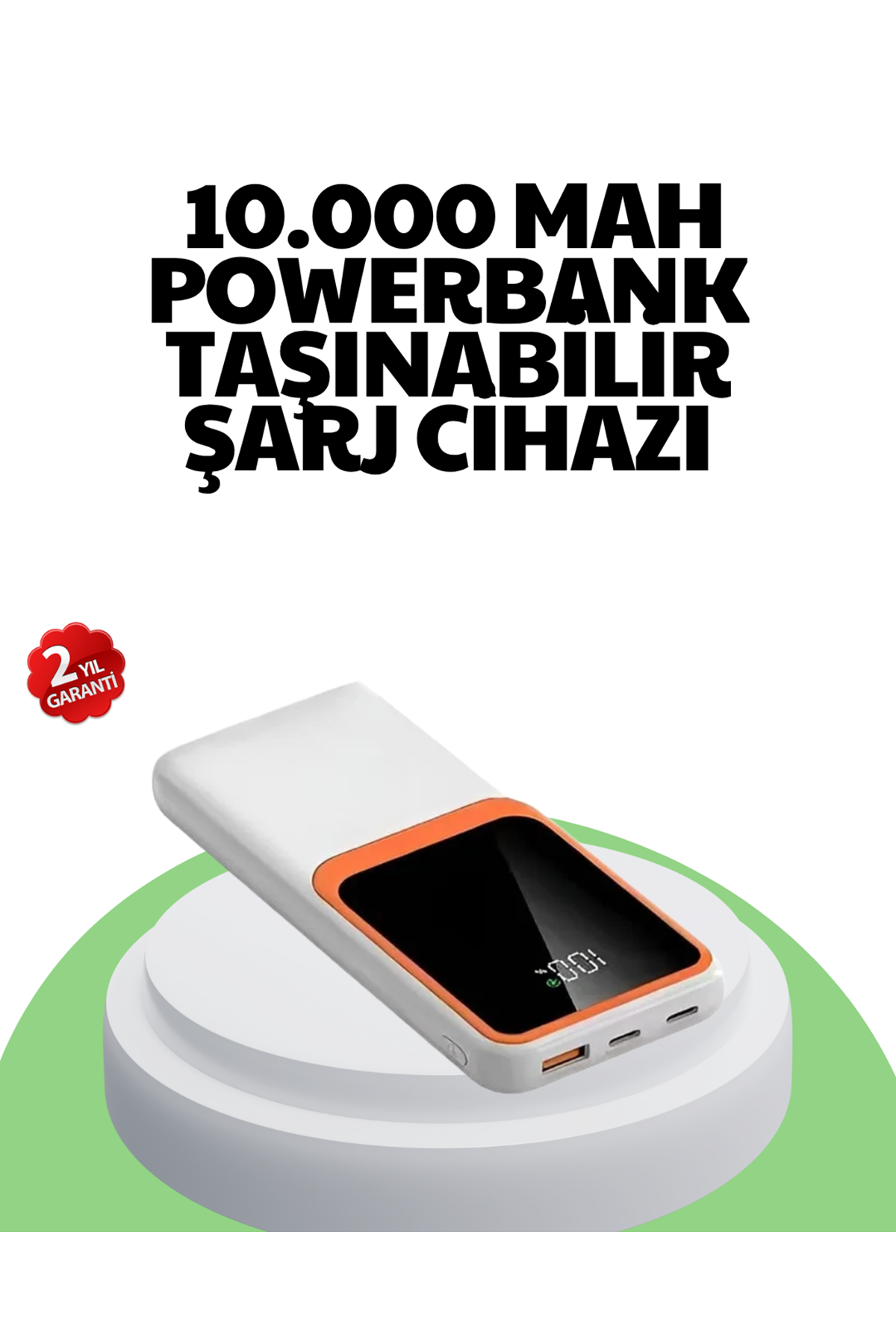 10000 mAh Hızlı Şarj Destekli Powerbank – Hafif, Kompakt ve Güvenli