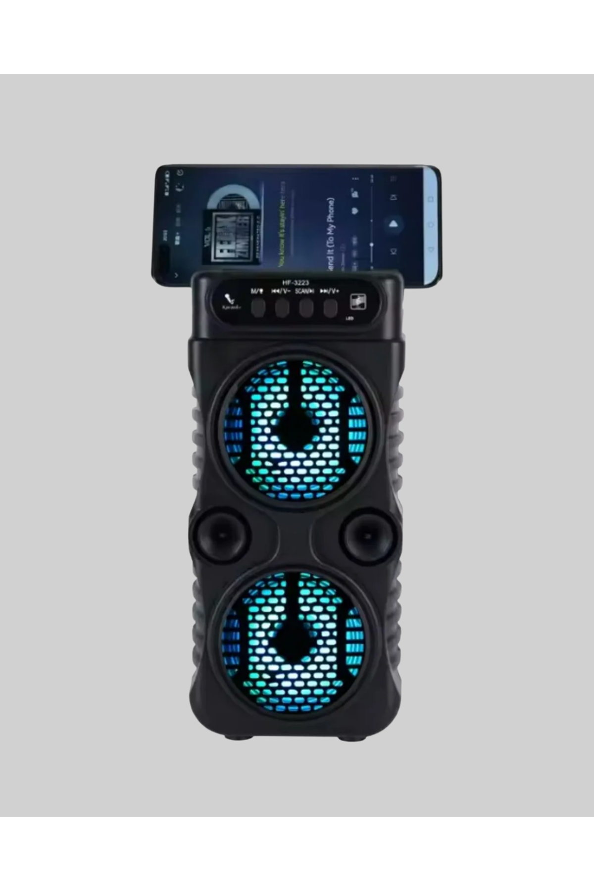 Bluetooth Bağlantılı Taşınabilir Hoparlör – LED Işıklı, FM Radyolu, Mikrofon Girişli