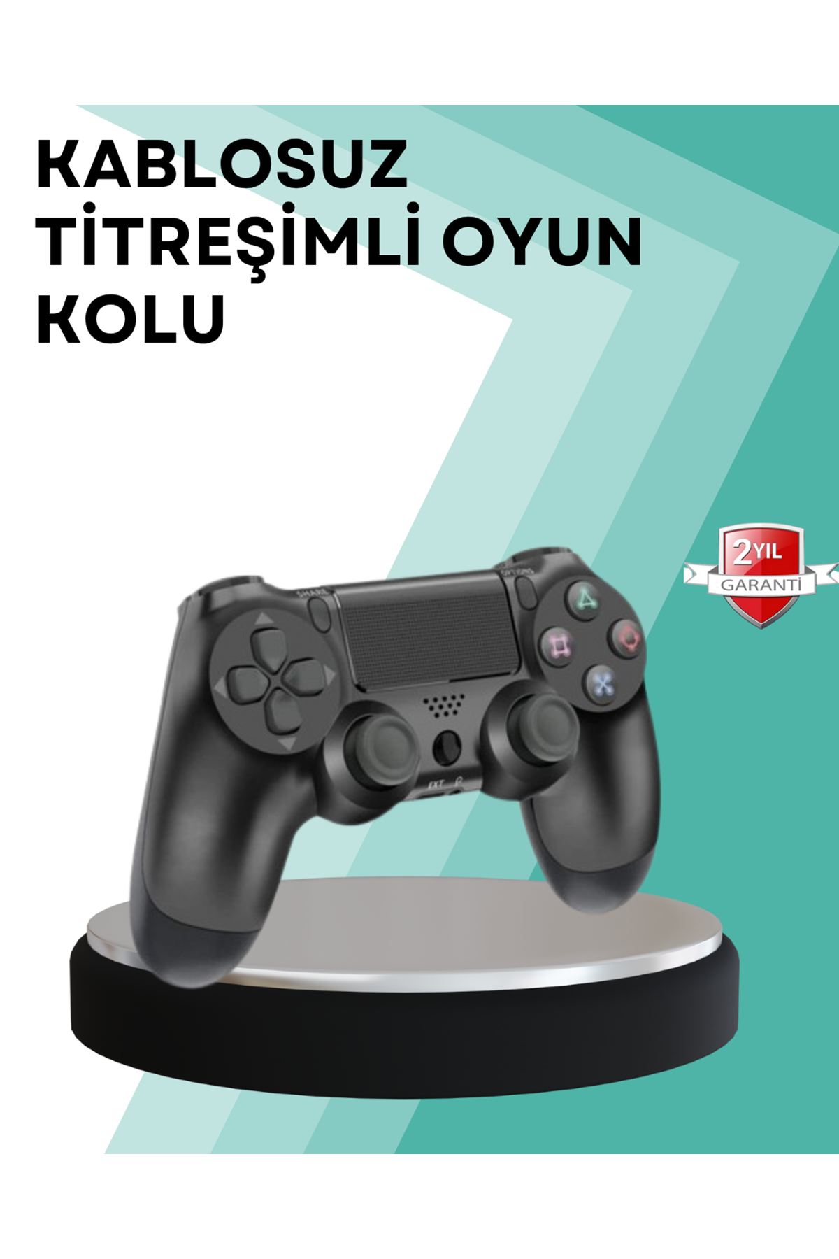 Kablosuz PS4 Oyun Kolu – Çift Titreşimli Motor, Uzun Pil Ömrü ve Hassas Kontrol