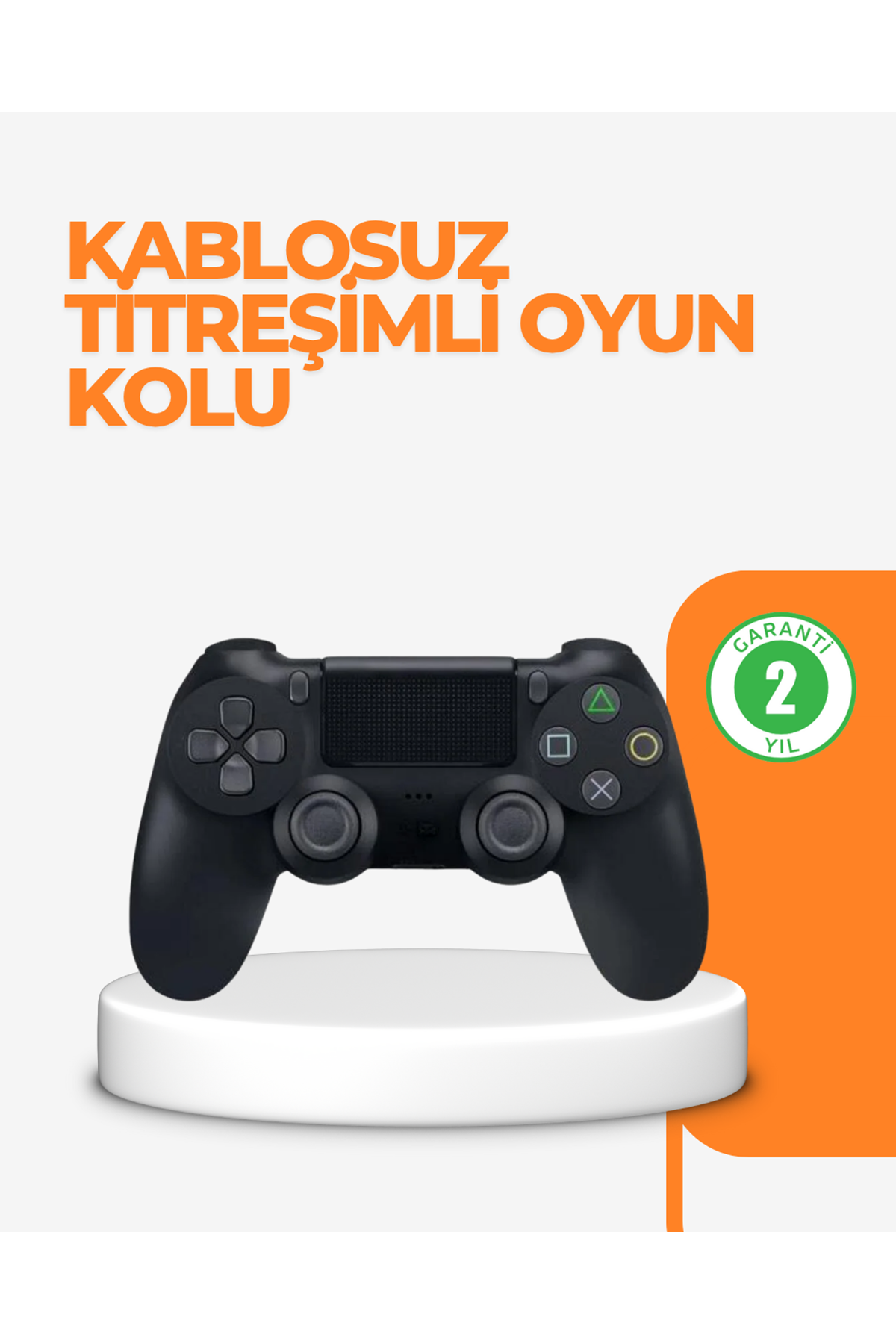 PS4 Uyumlu Kablosuz Oyun Kolu – Titreşimli, Şarjlı ve Ergonomik