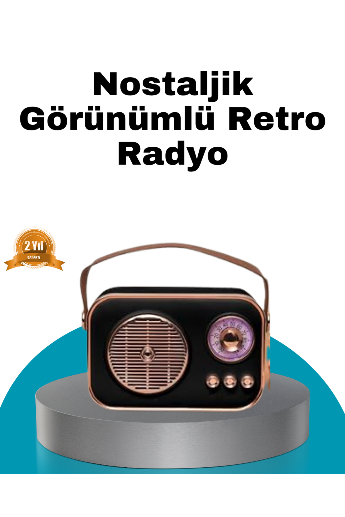 Retro Tarz Kablosuz Radyo – Bluetooth, USB ve TF Kart Girişli