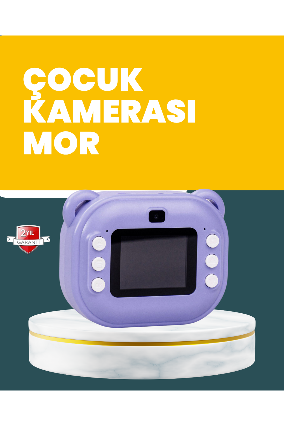 Çocuklar İçin Şipşak Baskı Kamera – 18 Efektli, Oyun ve Müzik Özellikli
