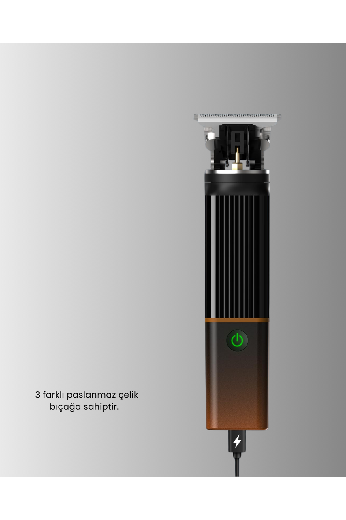 USB-C Şarjlı 3 in 1 Erkek Bakım Cihazı – Sessiz Motorlu Saç ve Sakal Kesme Makinesi