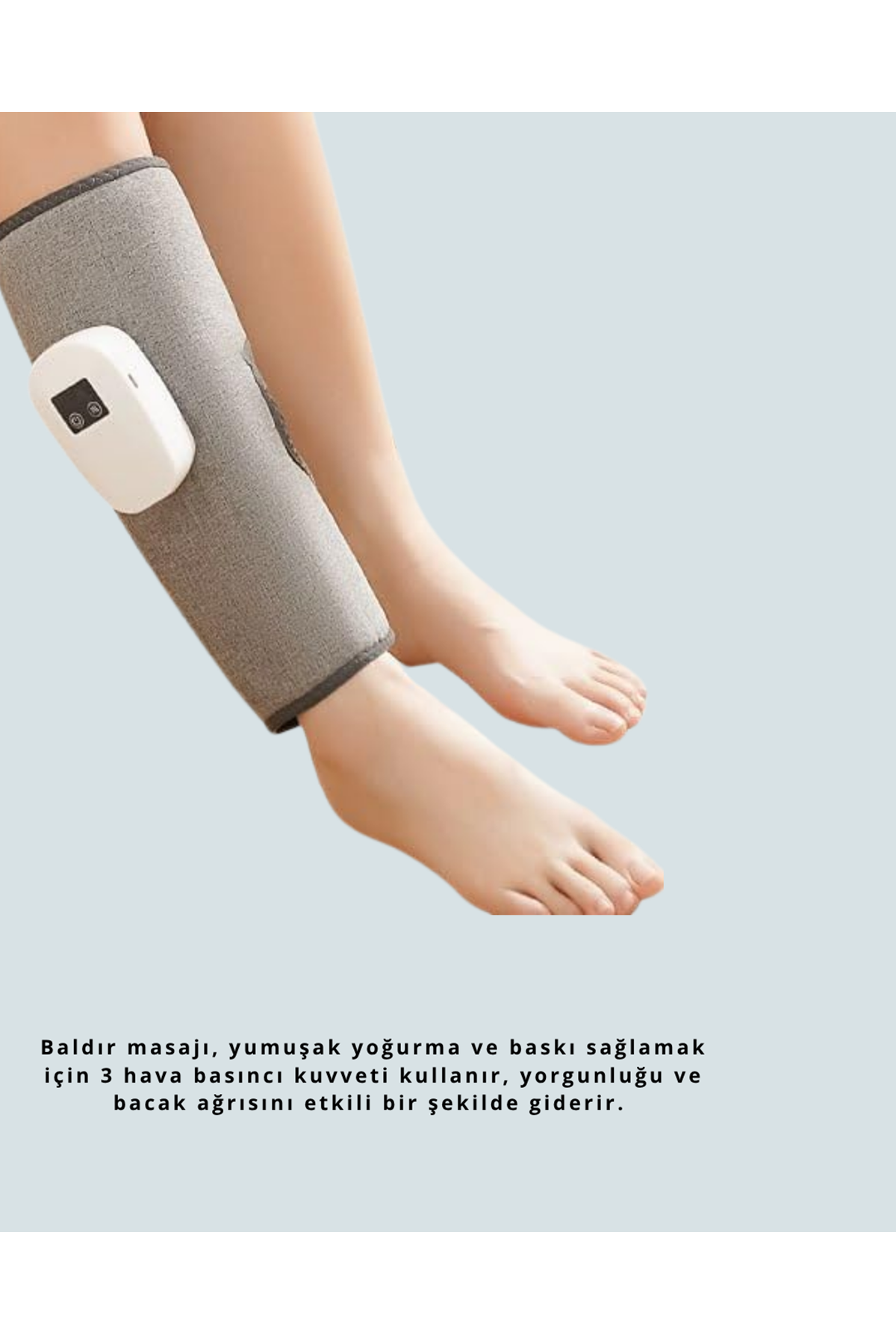 Kablosuz Isıtmalı Baldır Masaj Aleti – 3 Hava Basınçlı, Titreşimli ve Sıcak Kompres Fonksiyonlu