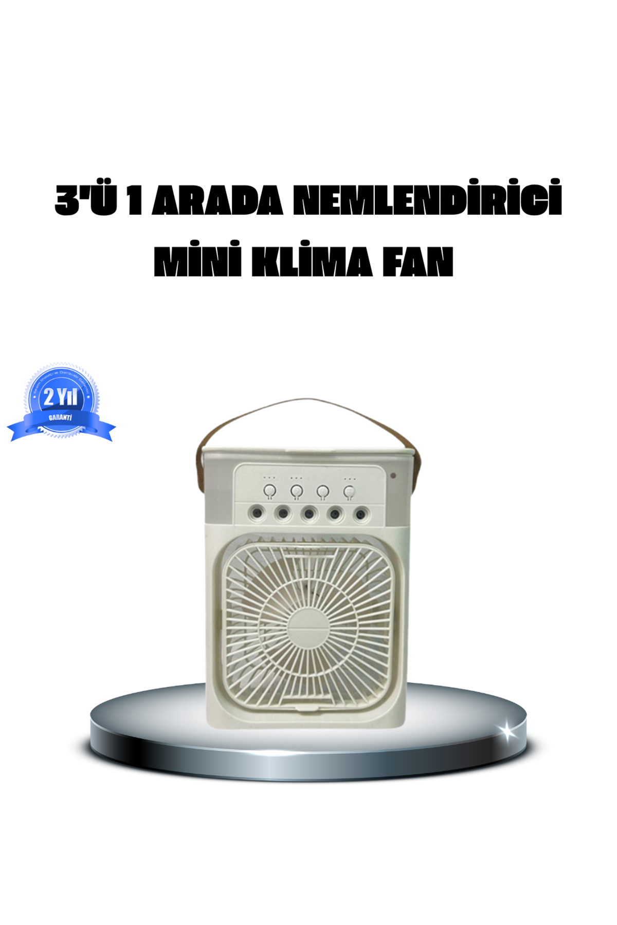 Taşınabilir Mini Klima Fan 3’ü 1 Arada Soğutucu, Nemlendirici ve Gece Lambası
