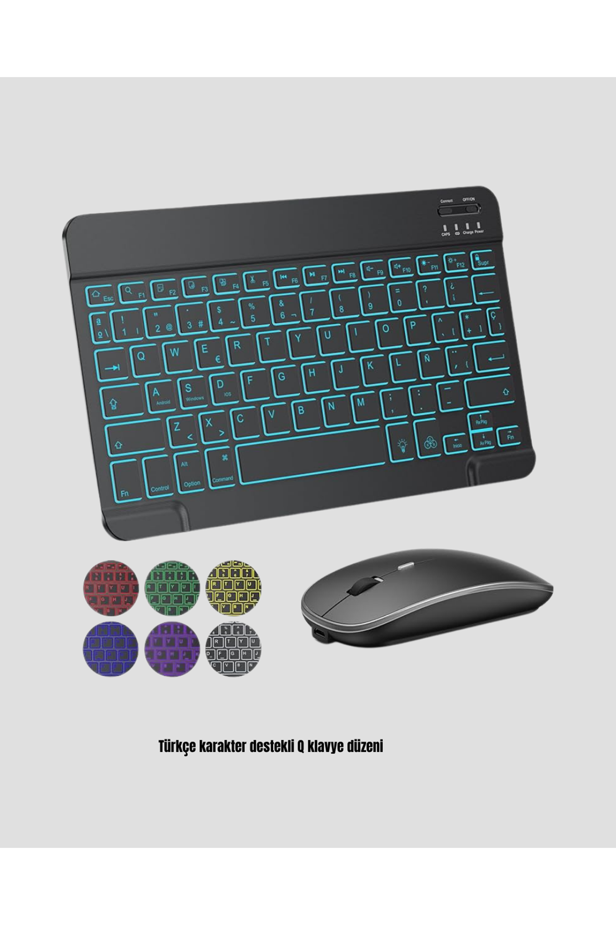 Aydınlatmalı Türkçe Q RGB Klavye Sessiz ve Dayanıklı Tuş Takımı
