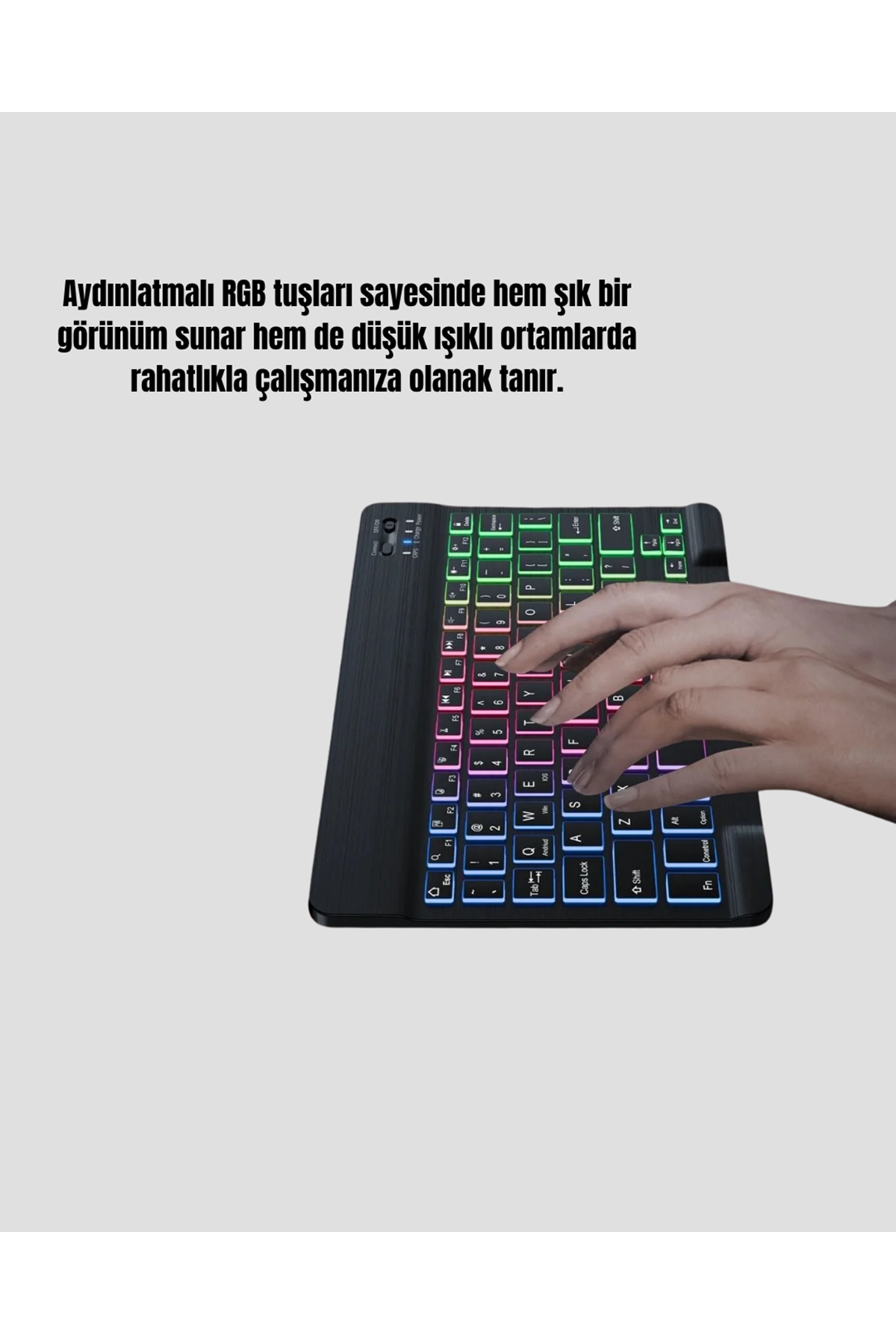 Türkçe Q Klavye RGB Işıklı Ergonomik Tasarımlı