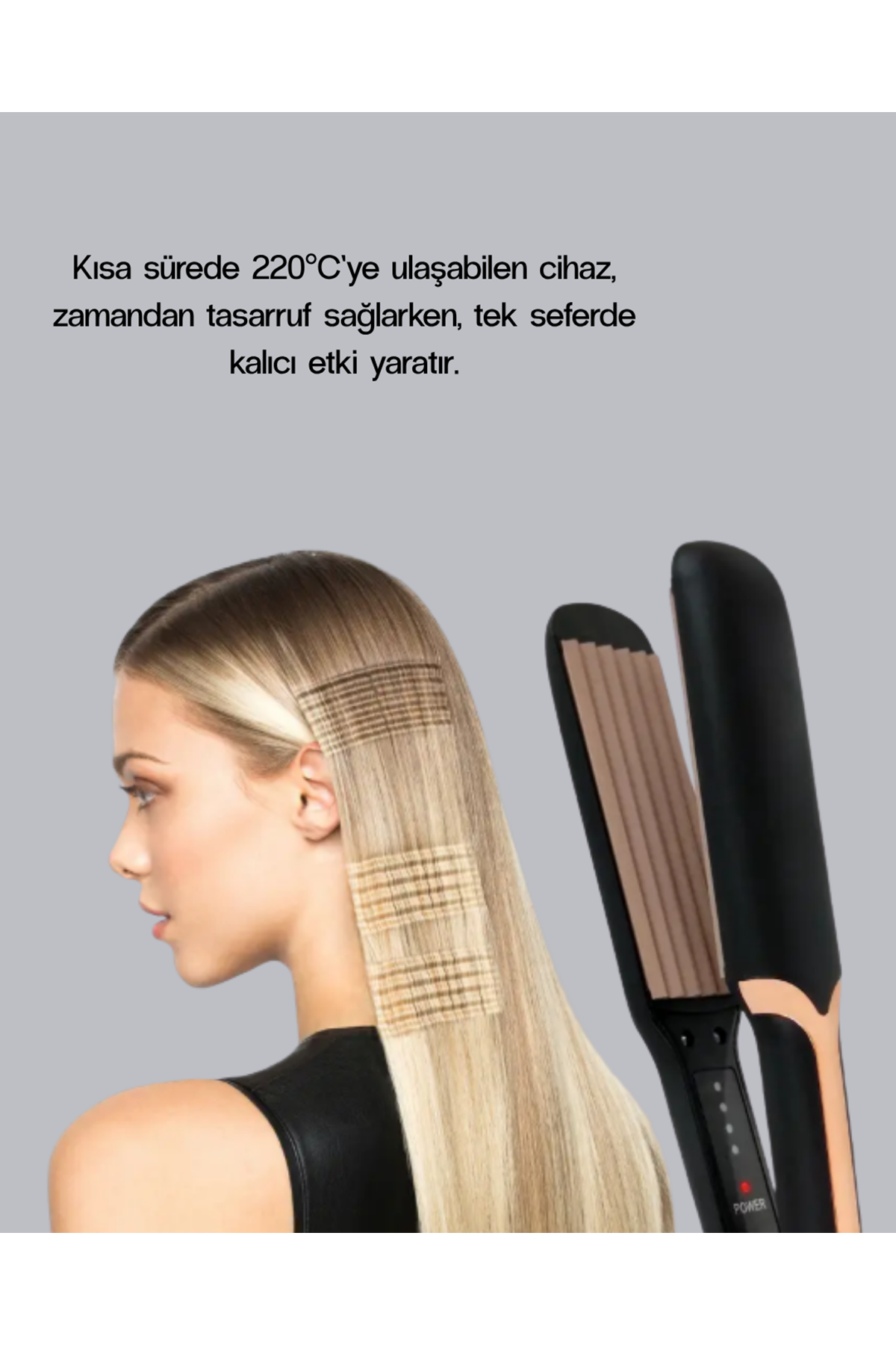 Tost Model Saç Maşası 220°C Hızlı Isınan