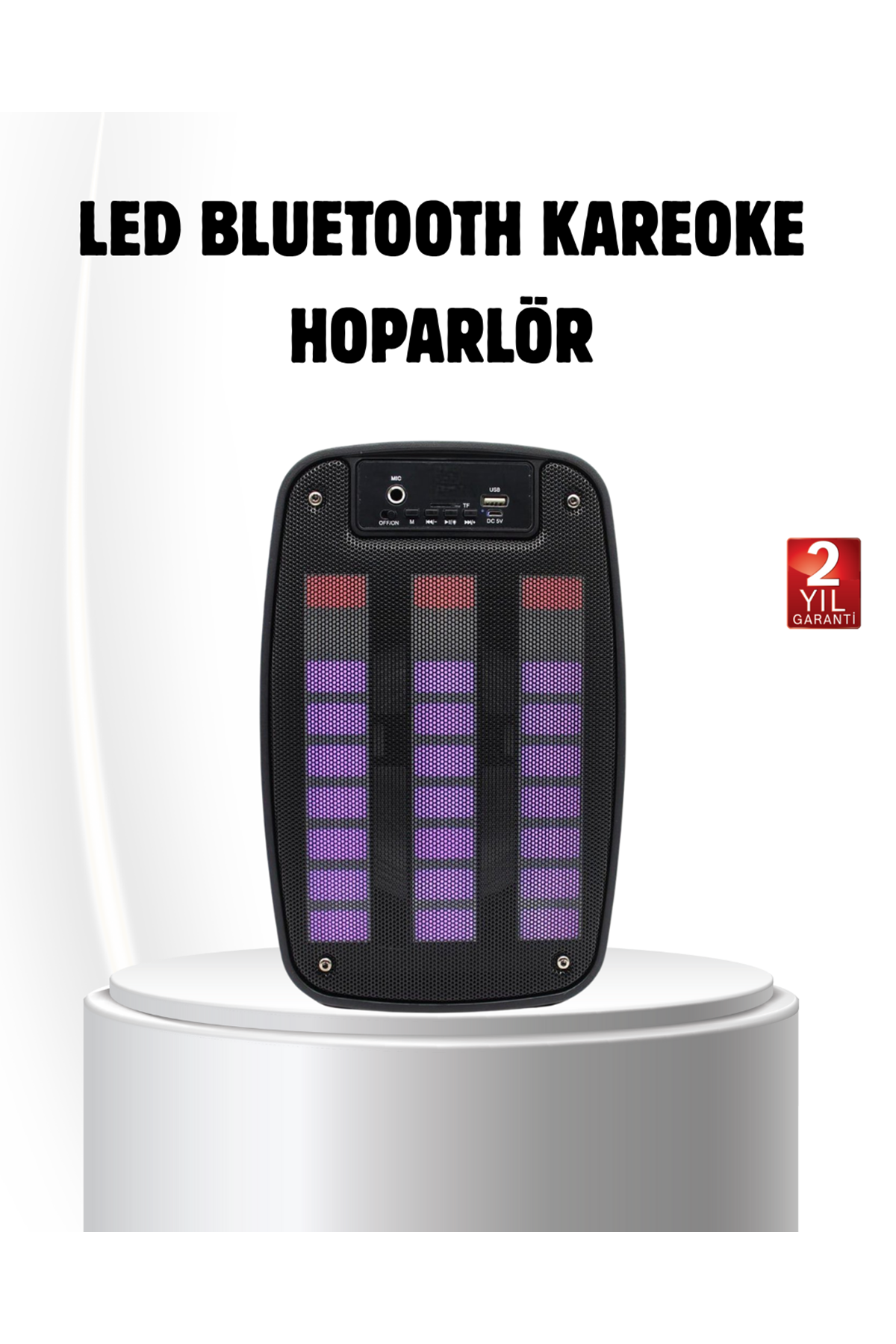 6.5” LED Işıklı GTS 1793 Bluetooth Hoparlör Güçlü Bass ve FM Destekli