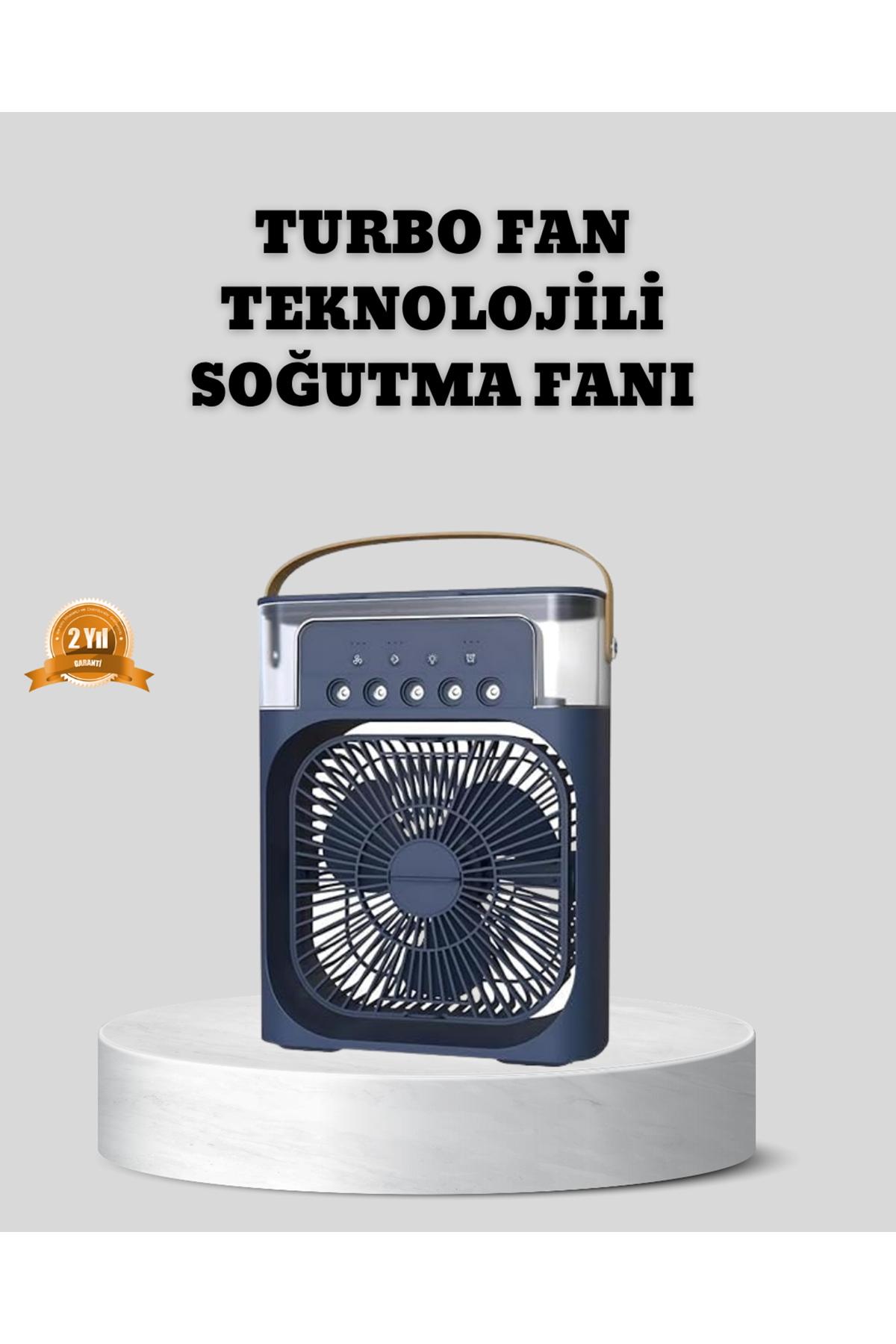 Sessiz Çalışan Turbo Fan Güçlü Hava Akışlı Masa Üstü Vantilatör