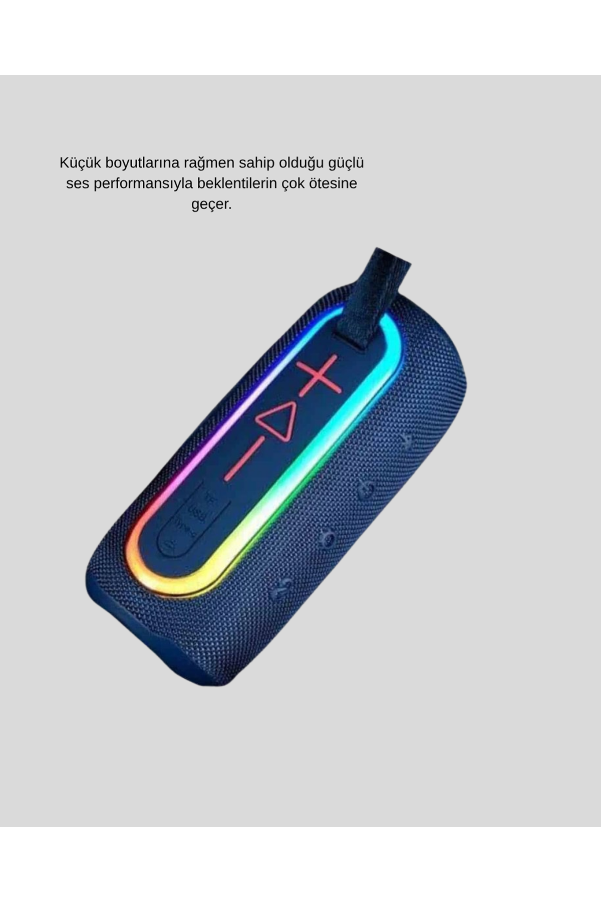 Mini Mavi Bluetooth Hoparlör Şık Görünüm ve Taşınabilir Güçlü Ses