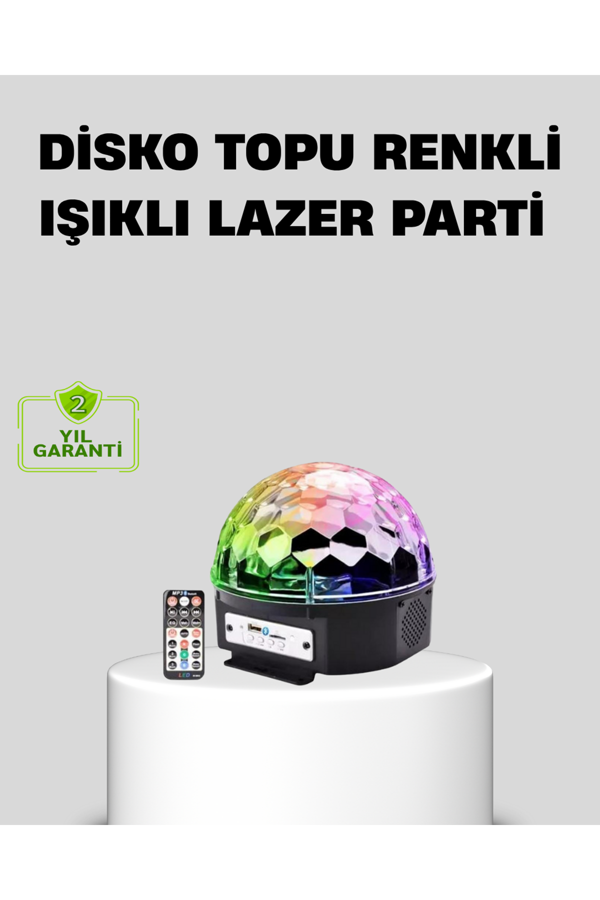Ritim Hassasiyetli Bluetooth Hoparlörlü Disko Işığı Döner LED Efektli