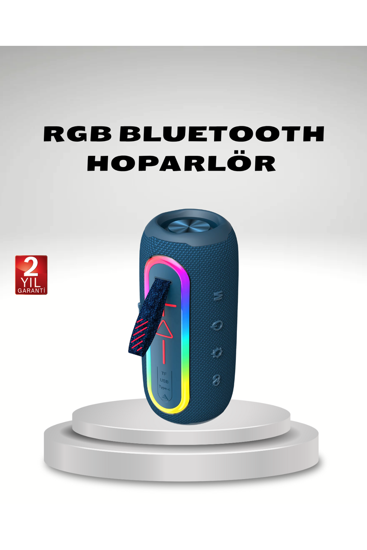 Taşınabilir Mini Bluetooth Hoparlör Güçlü Ses ve Şık Kırmızı Tasarım